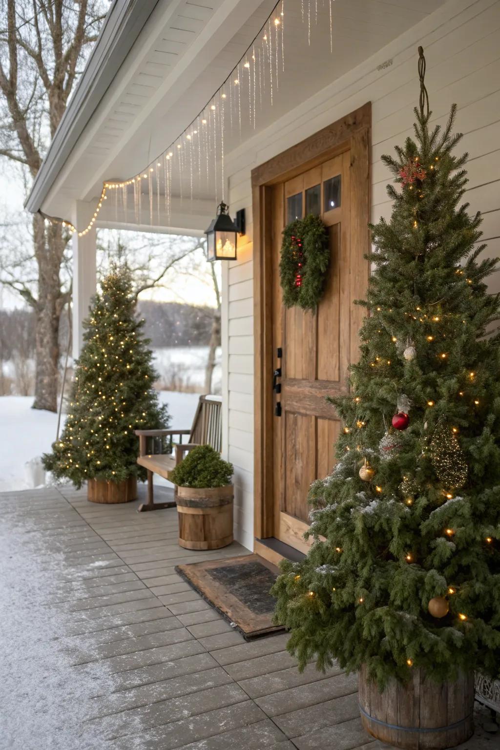 Live trees offer a sustainable holiday option.