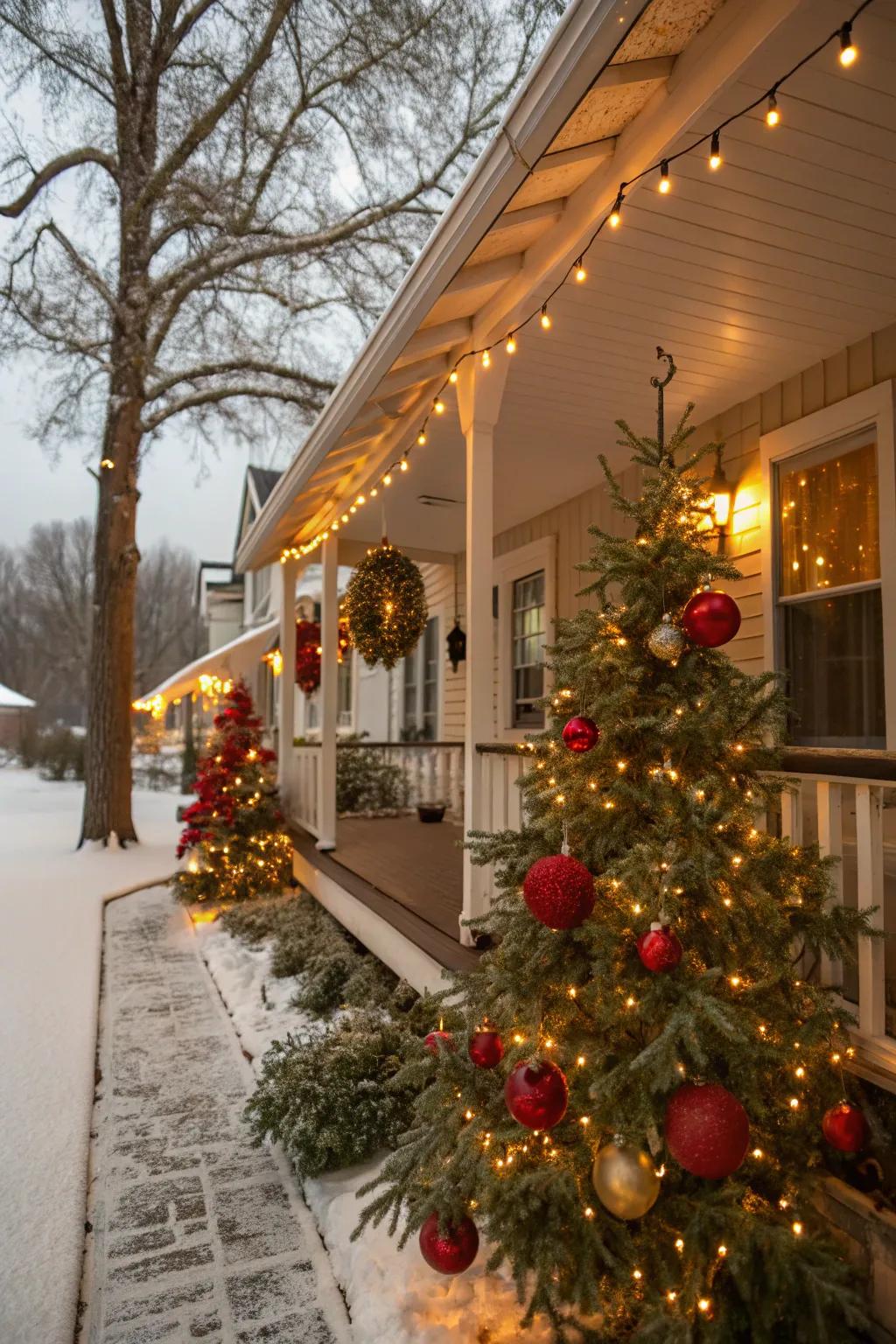 Vintage decor brings a nostalgic touch to holiday trees.