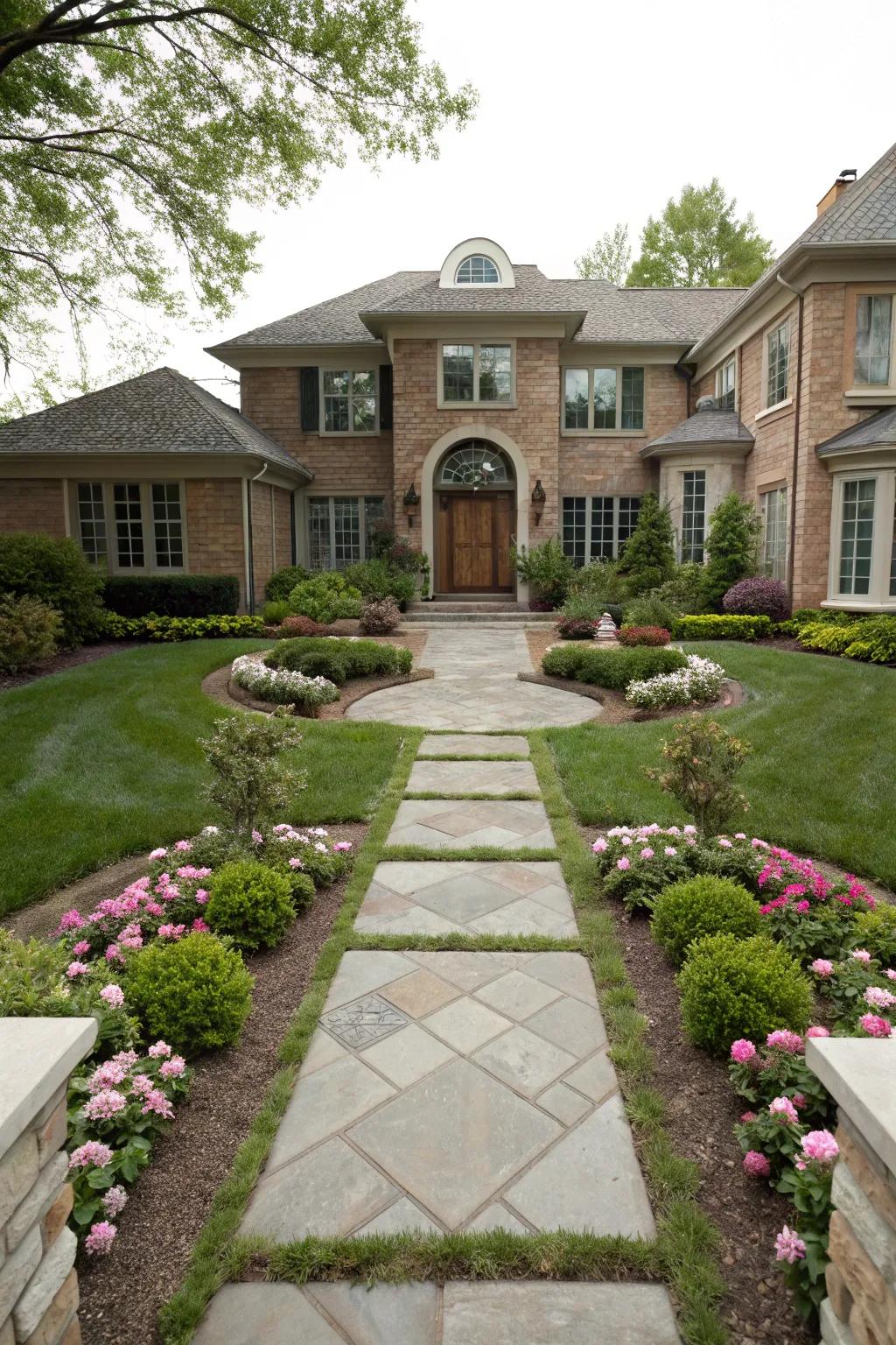 Symmetrical design for a balanced and elegant curb appeal.