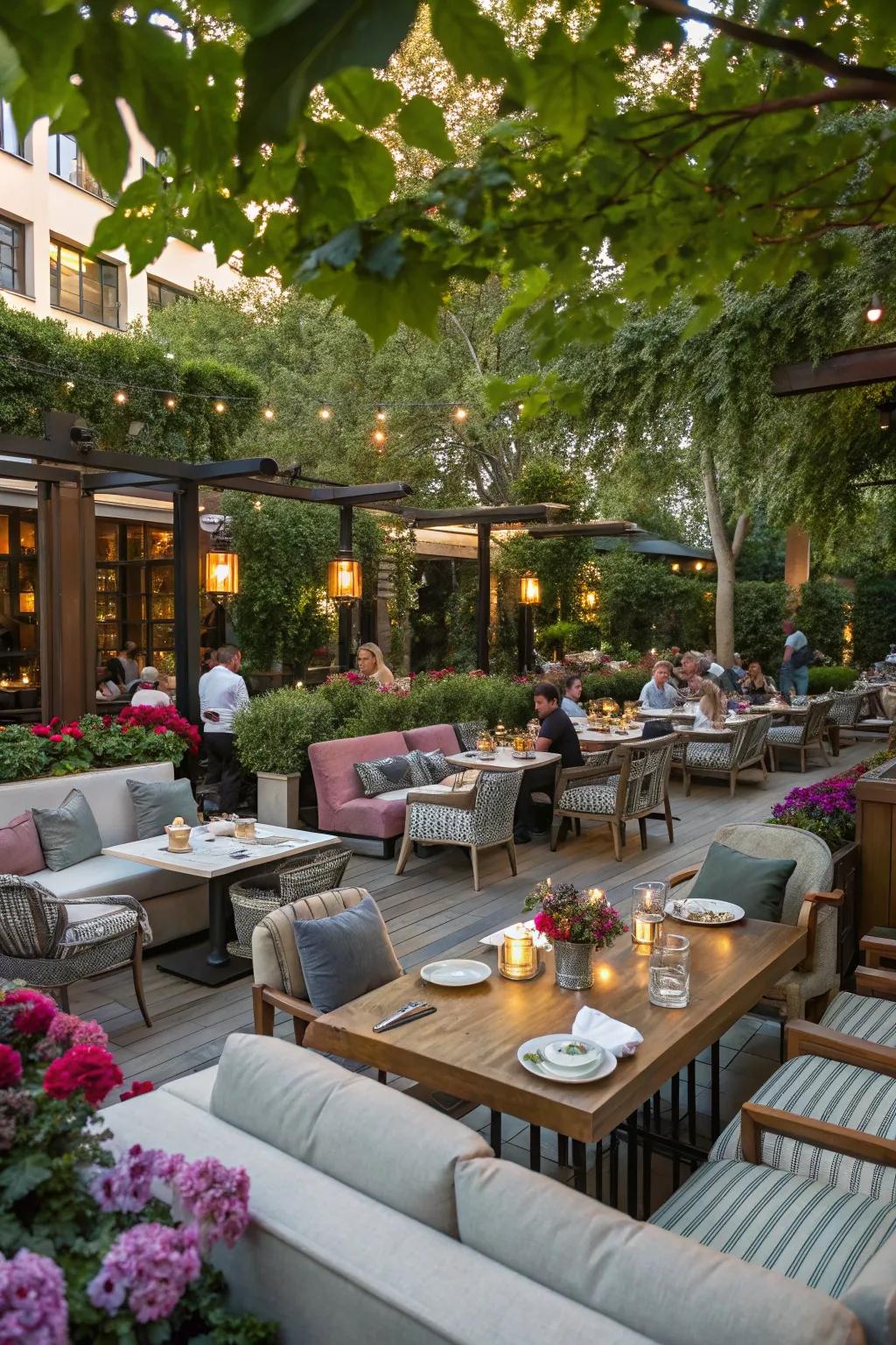 Diverse seating arrangements offer comfort and versatility for guests.