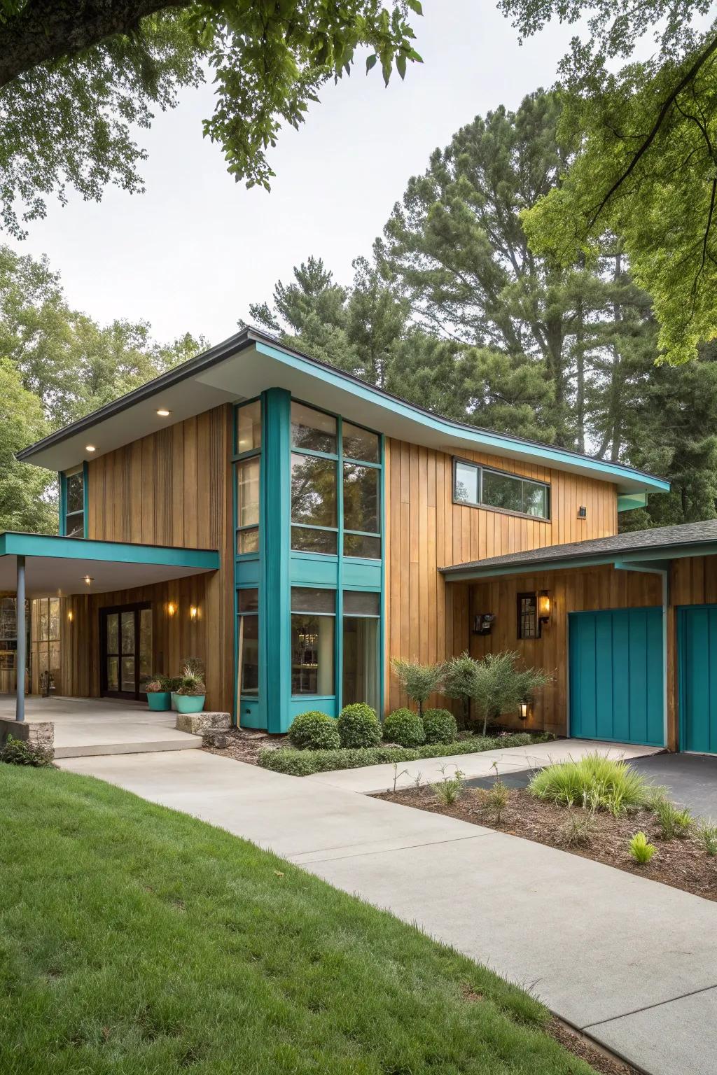 Add a pop of color with bold accents and natural tones.