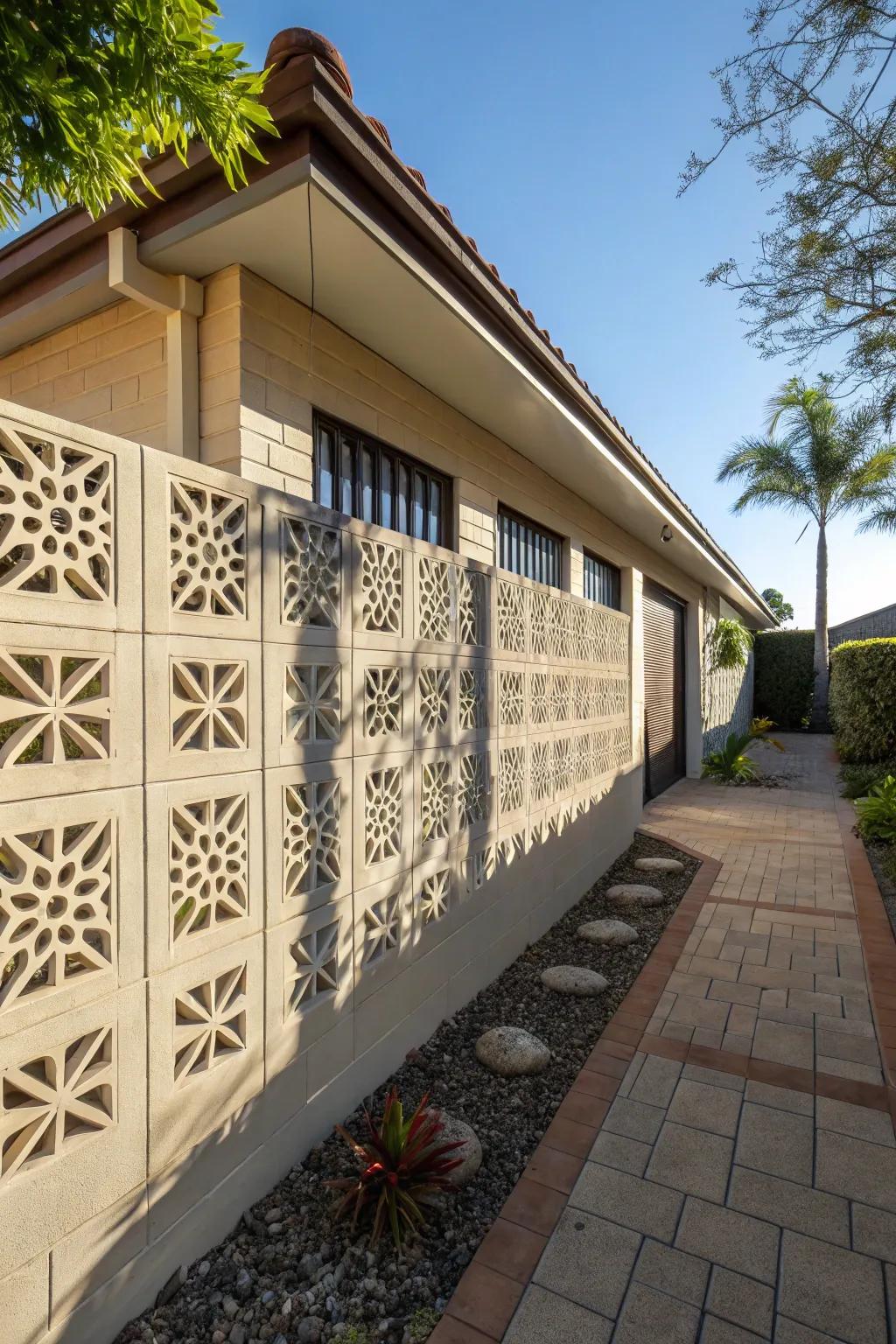 Add texture with the timeless appeal of breezeblocks.