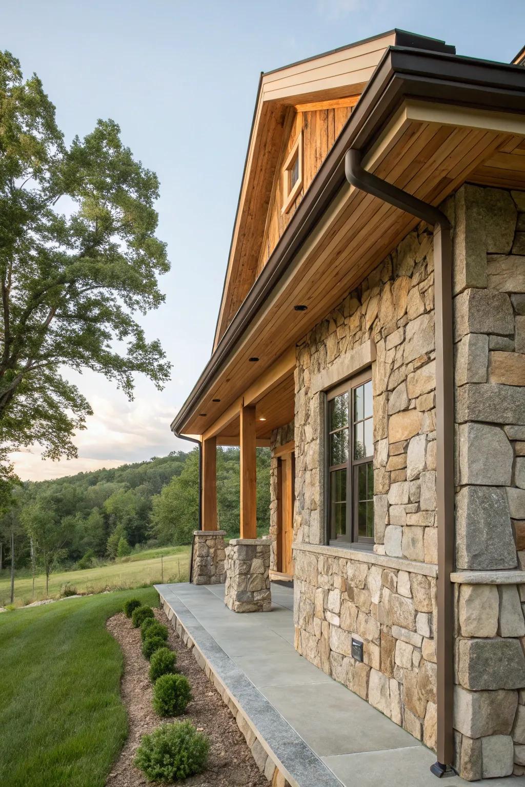 Natural stone adds timeless appeal to any exterior.