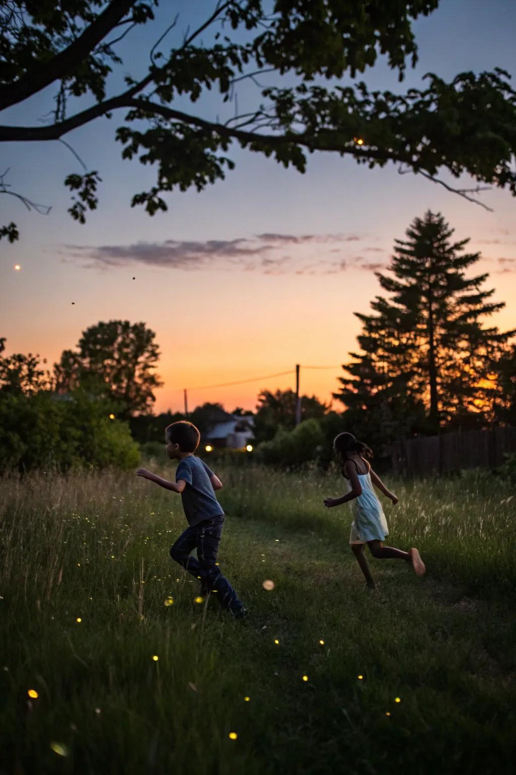 Capture the magic of a mystical firefly chase.