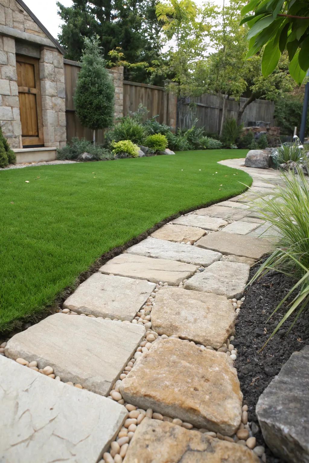 Create depth with contrasting textures and materials.