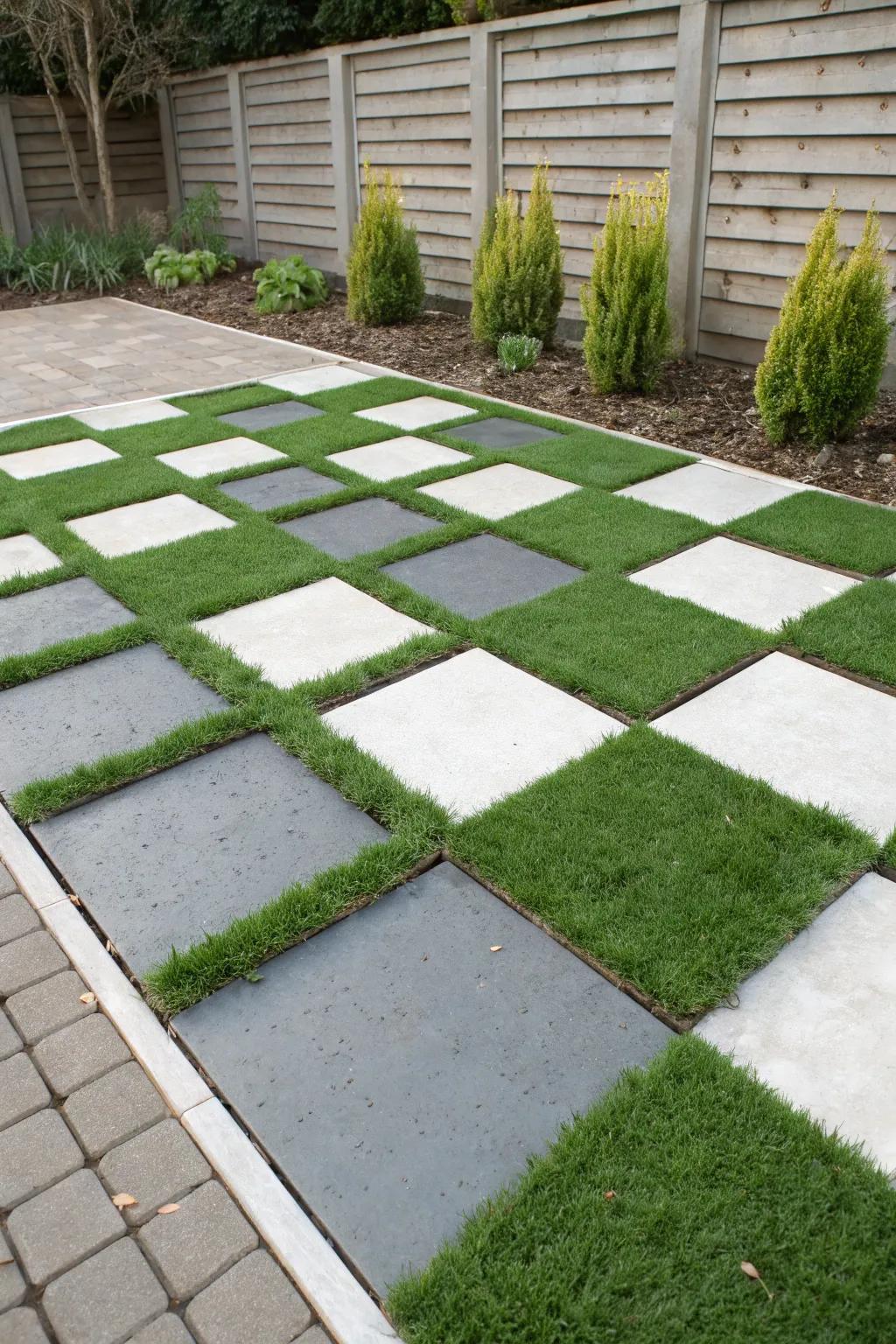 Bring fun and sophistication with a checkerboard pattern.