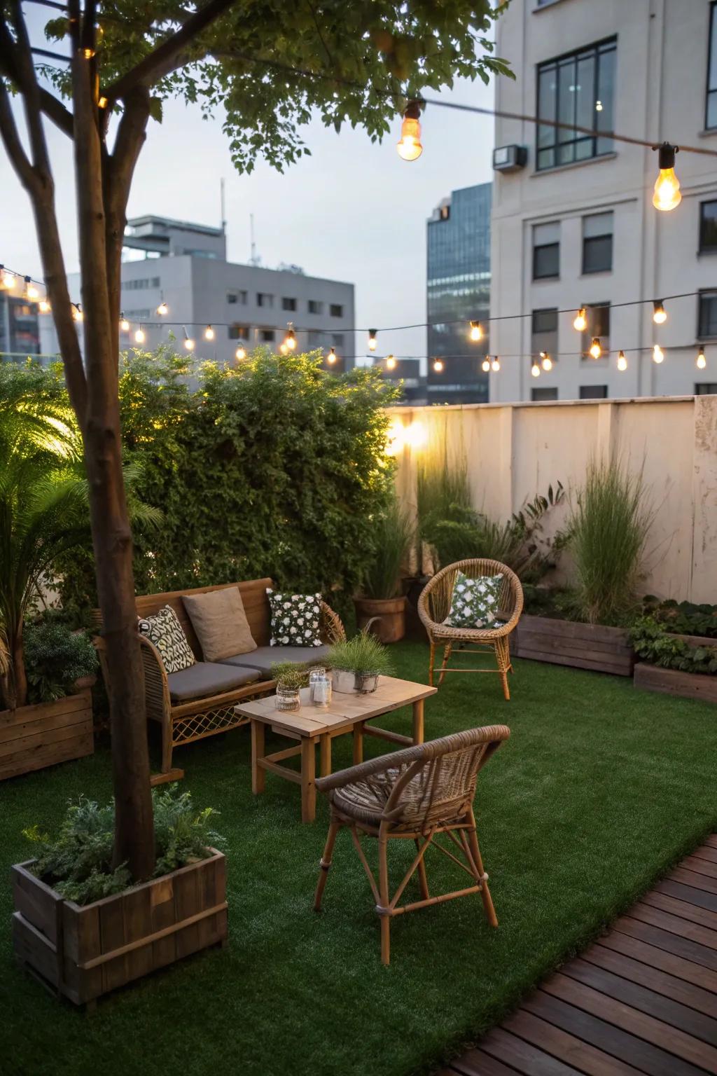 Create an eco-chic sanctuary in your urban patio.