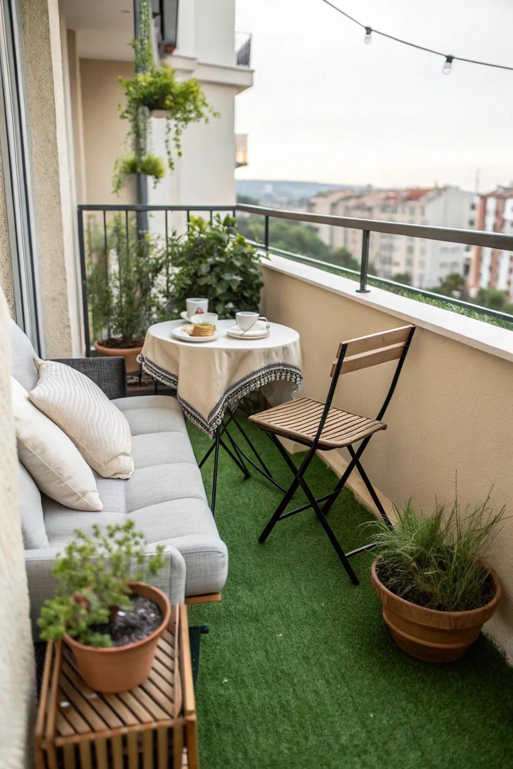 Turn your balcony into a cozy green retreat.