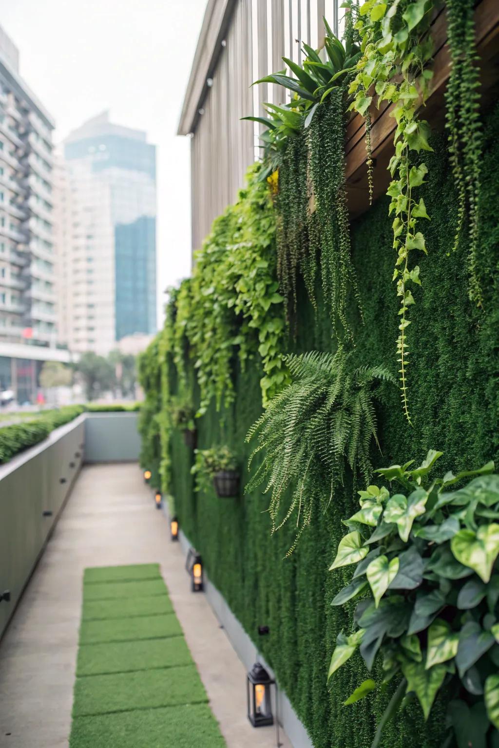 Maximize space with a stunning vertical garden.
