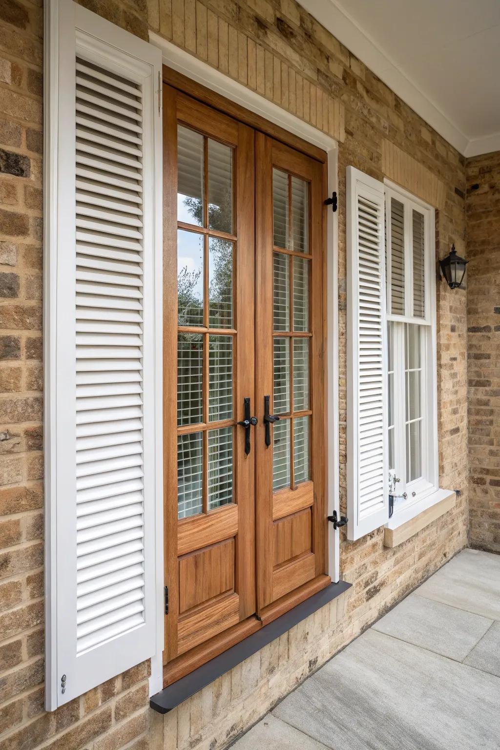 Modern design elements give these classic shutters a fresh update.