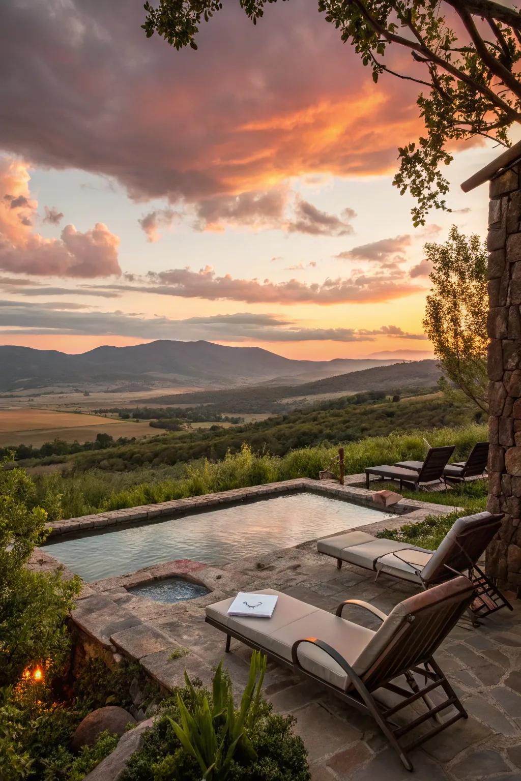 Maximize your spa experience by choosing a location with breathtaking views.