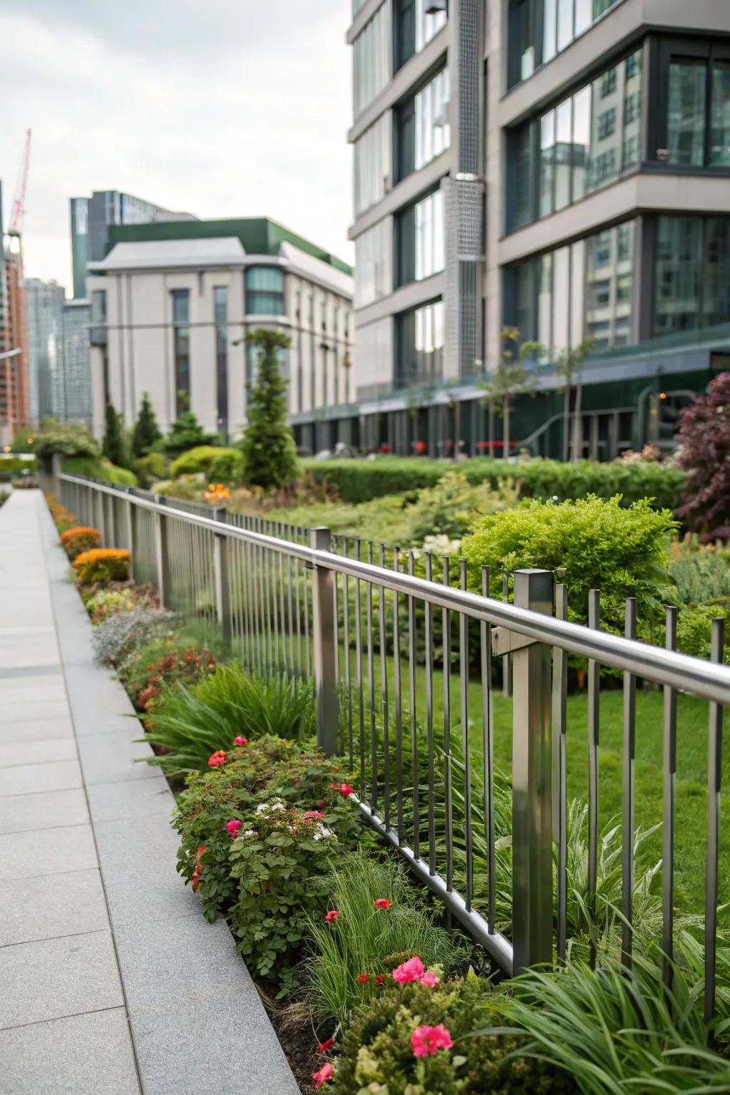 Metal fences bring a sleek, modern edge to your garden.