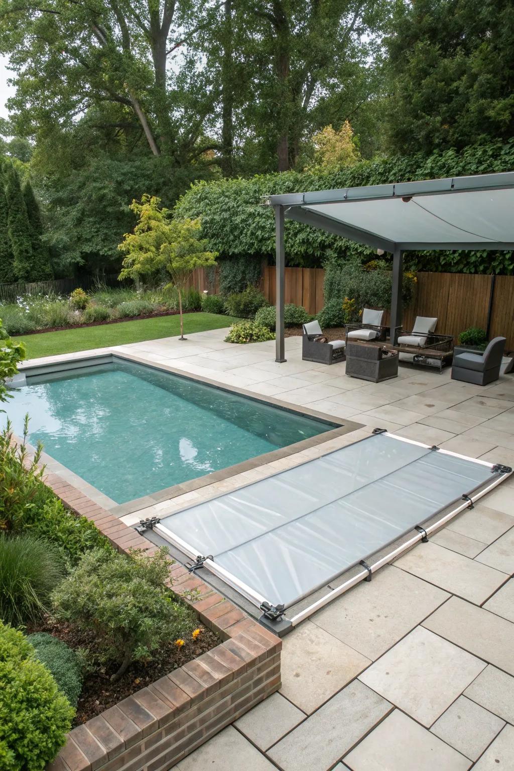 A hidden pool that doubles as a stylish patio area.