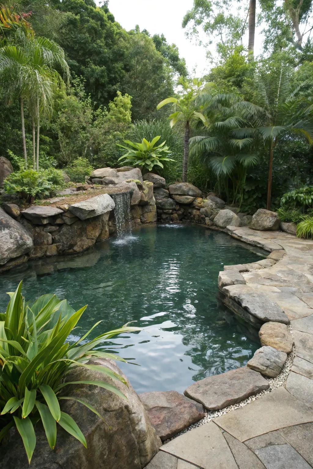 A pool designed to blend seamlessly with its natural surroundings.