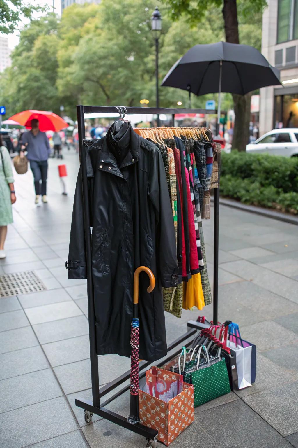 Boutique racks personalize your outdoor storage.