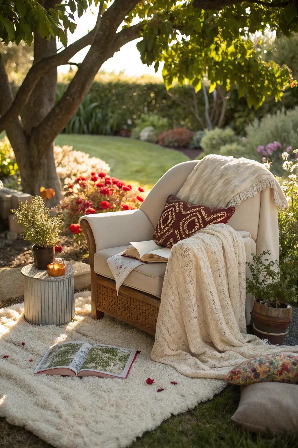 Wrap yourself in comfort with textiles that add warmth to your nook.