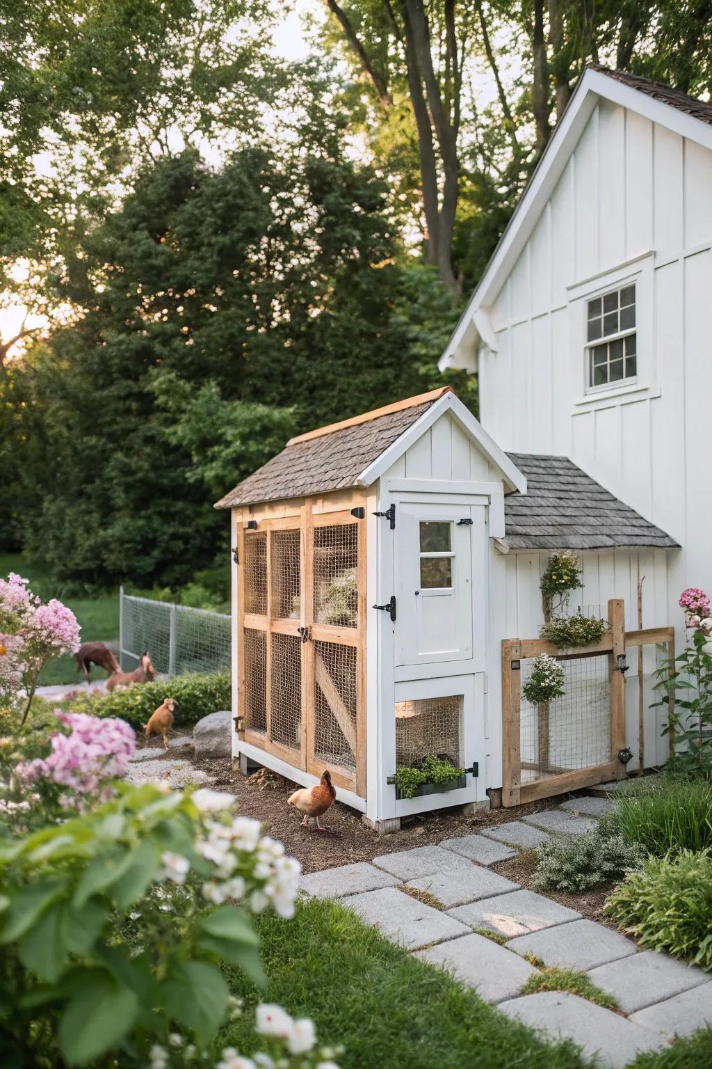 White brings a quaint and cottage-like charm to your coop.
