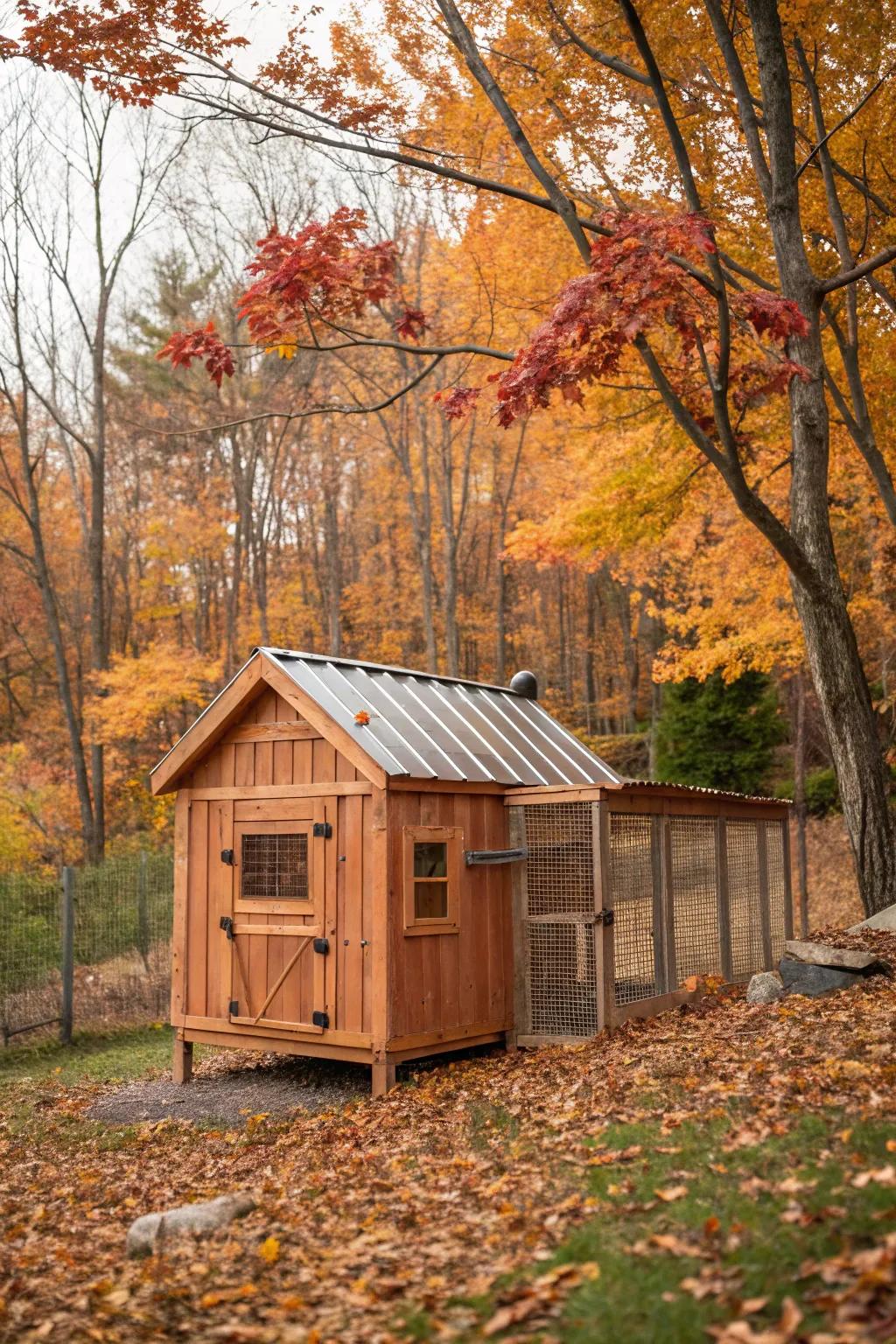 Copper adds warmth and a cozy feel to your coop's surroundings.