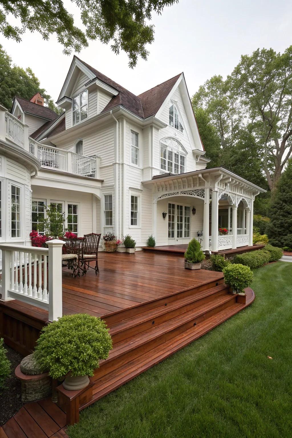 Mahogany stain provides classic sophistication and elegance.