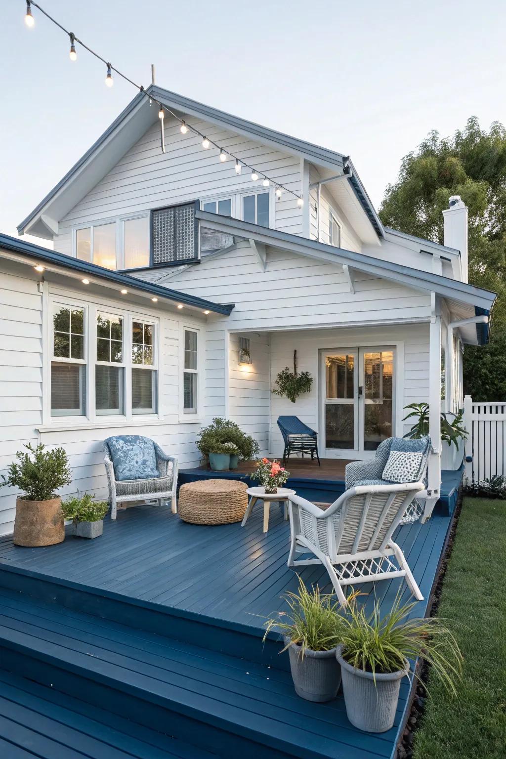 Slate blue adds unique charm to your deck.