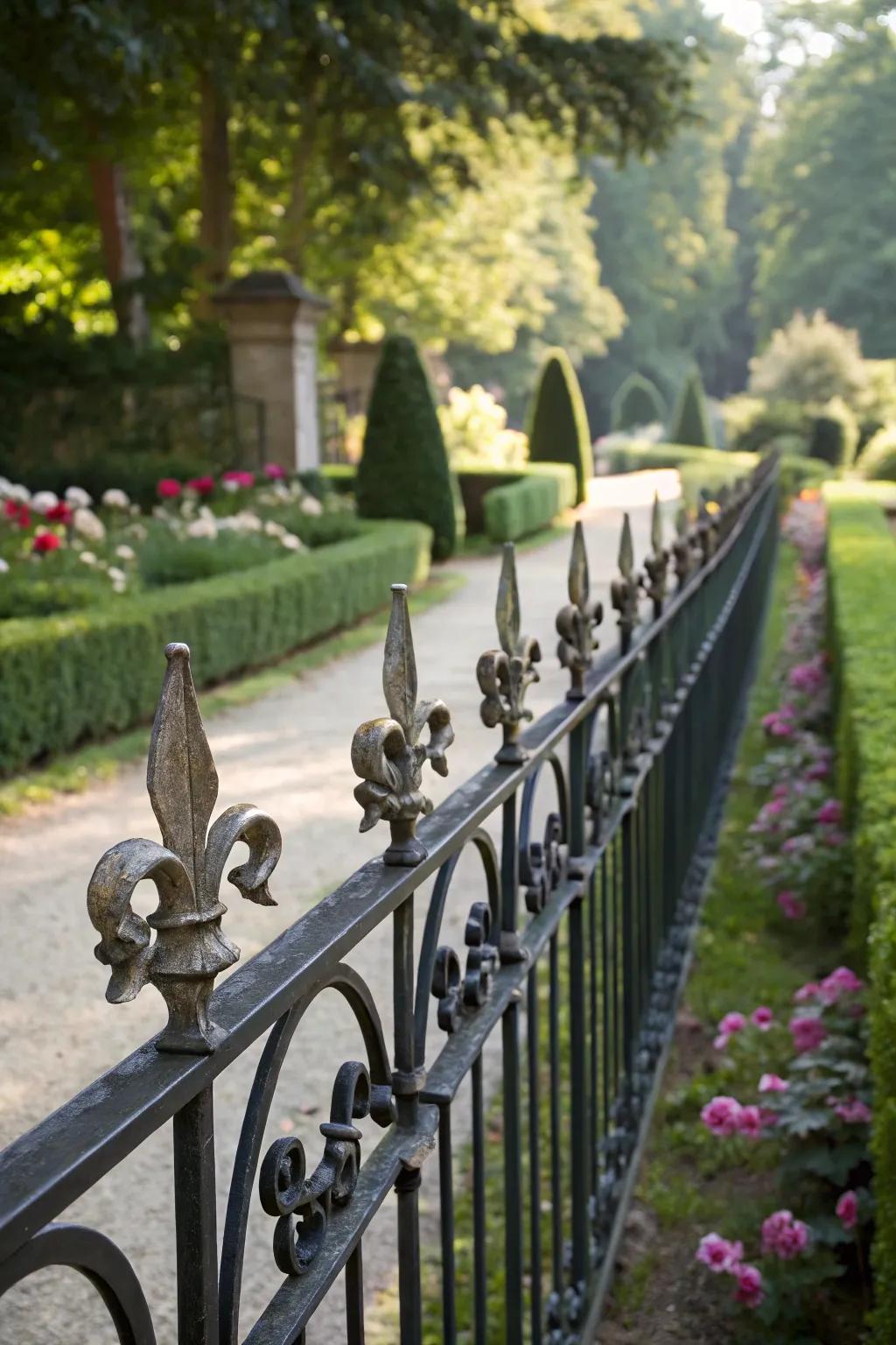 Fleur de Lis adds European charm to fences.