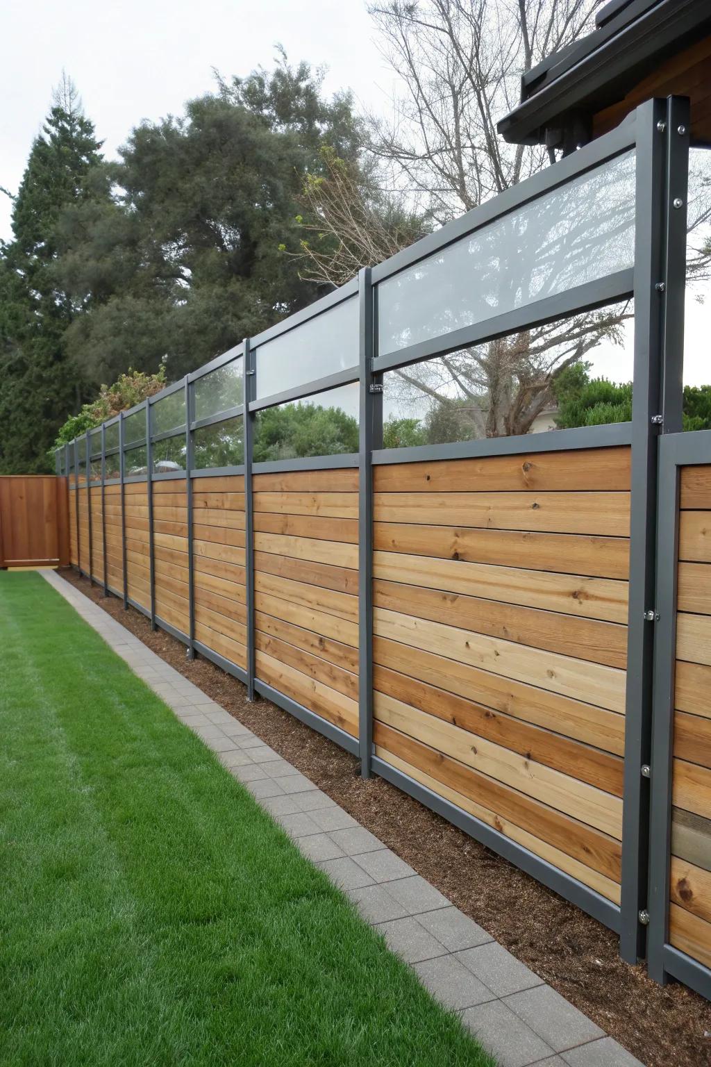 Create visual interest with a mix of materials.