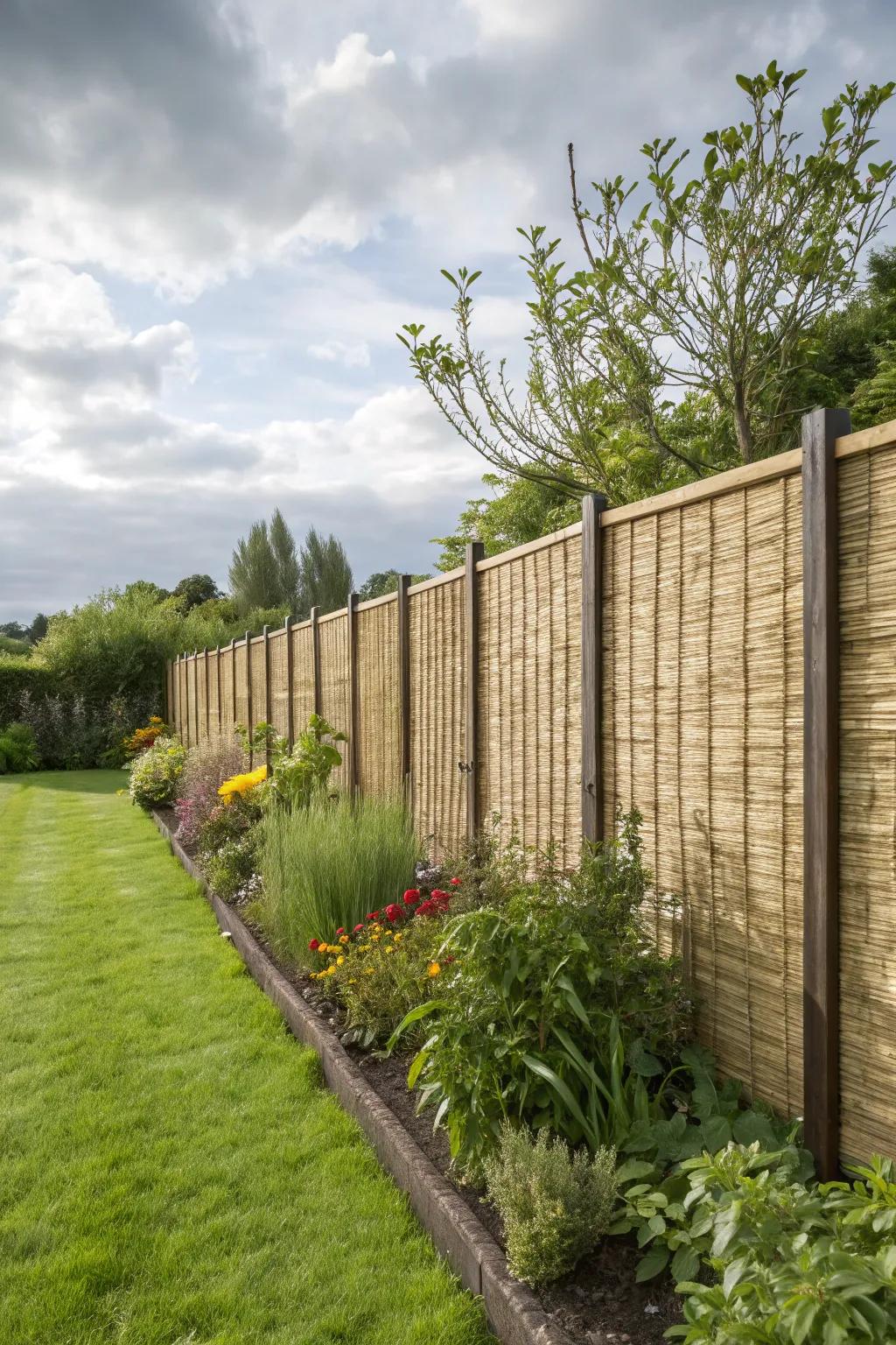 Choose woven panels for an eco-friendly fence solution.