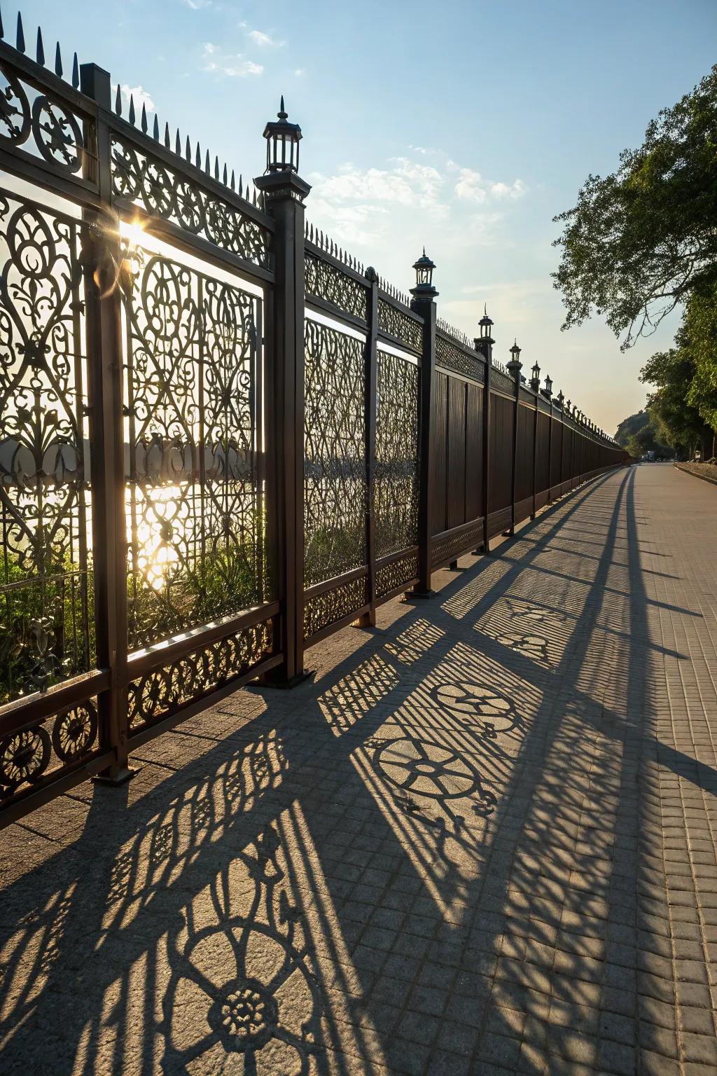 Add artistic flair with patterned metal screens.