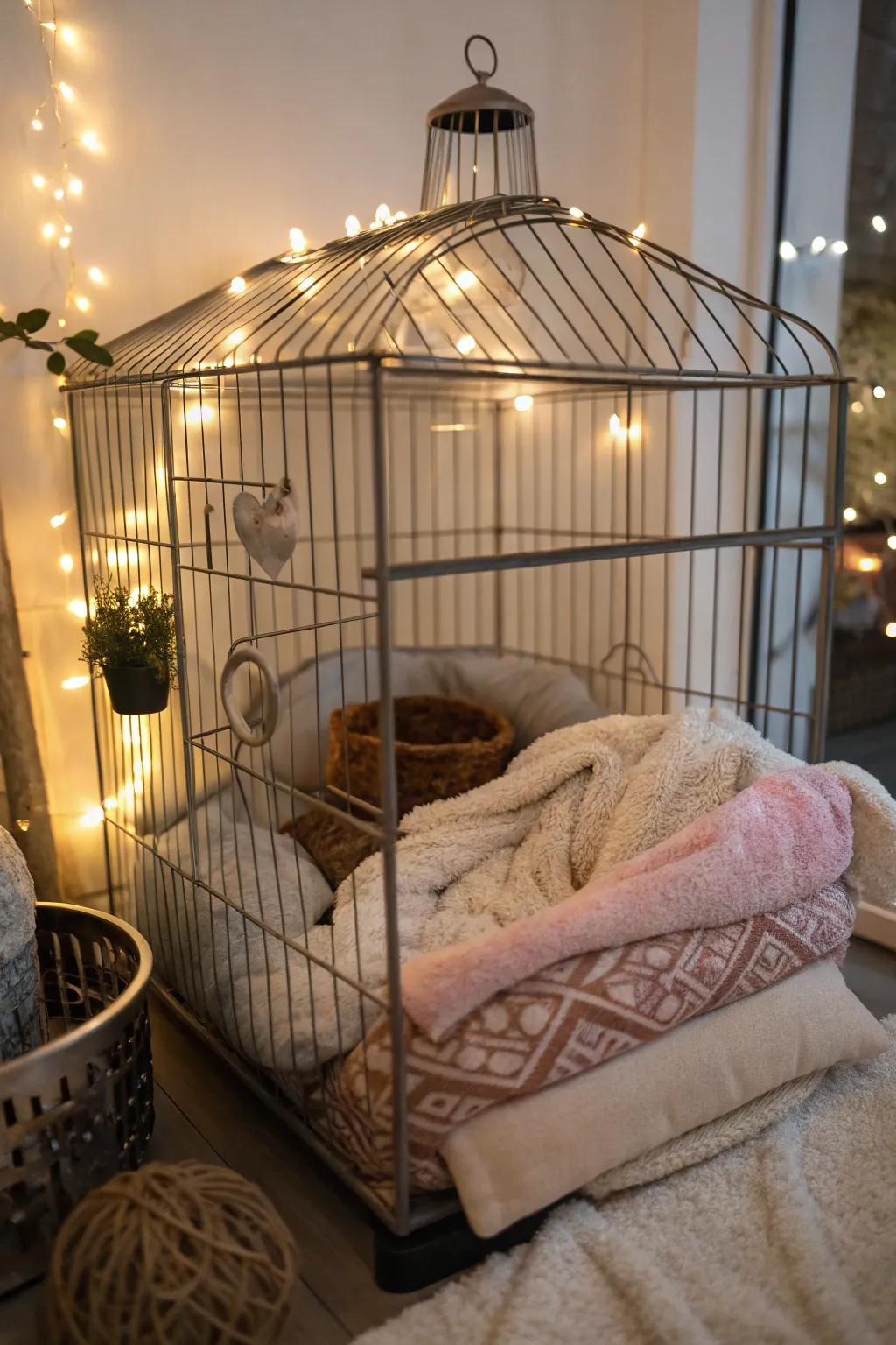 A comfortable sleeping area ensures restful nights.