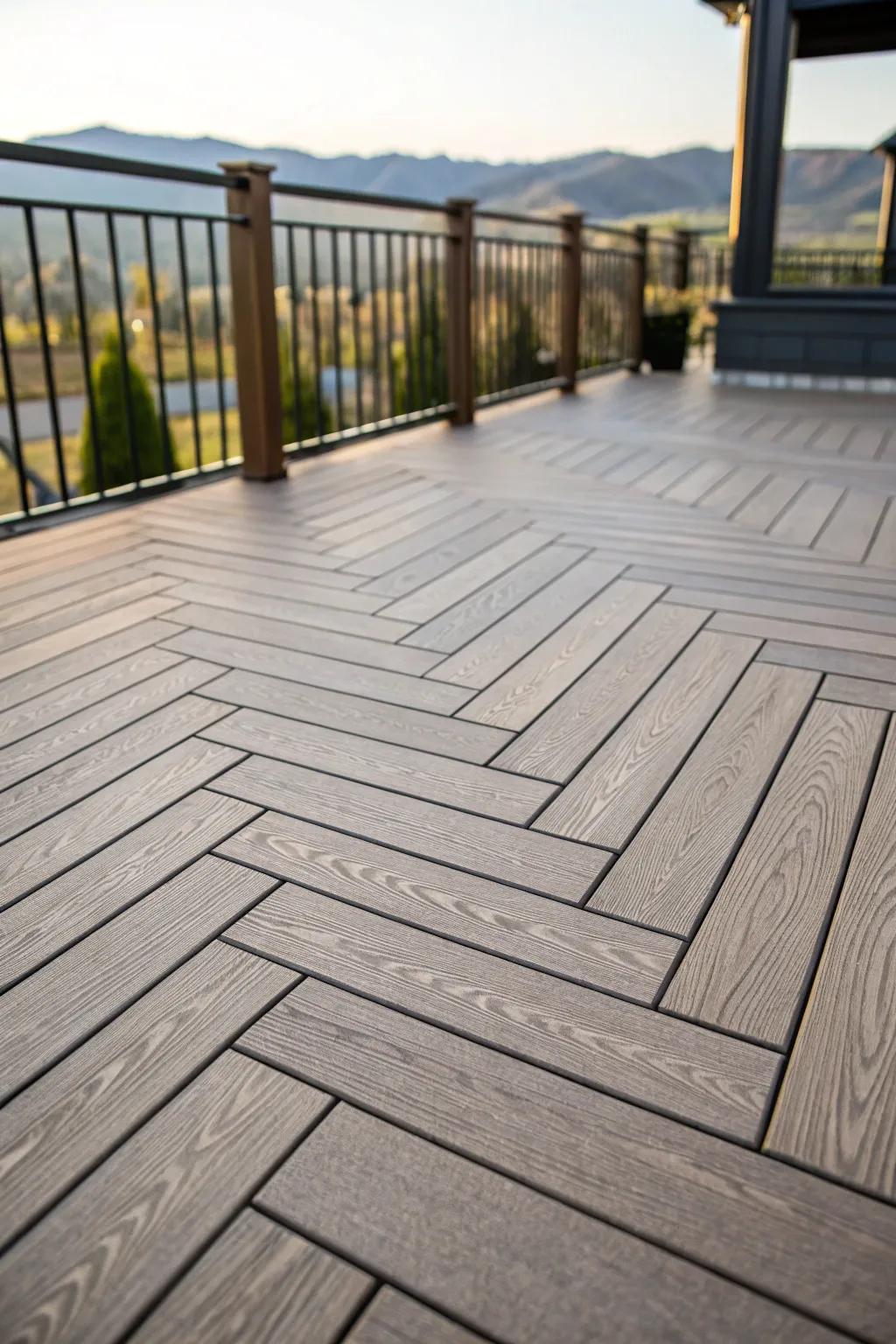 Unique patterns add character to this composite deck.