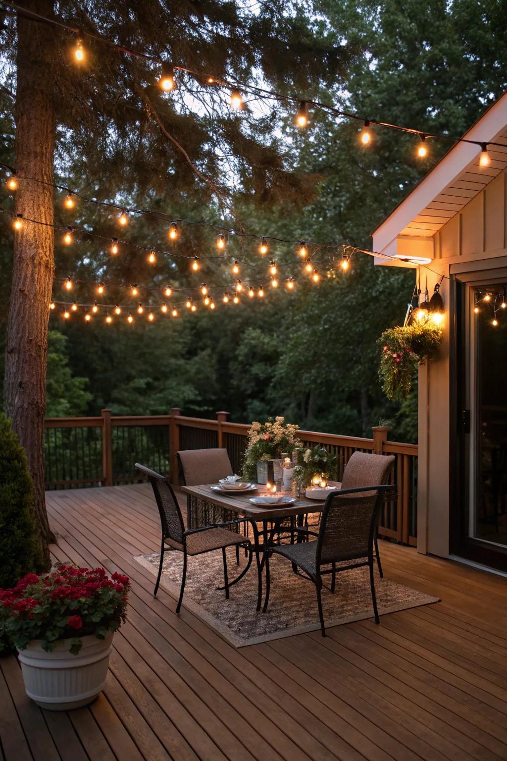 A delightful dining nook perfect for outdoor meals.
