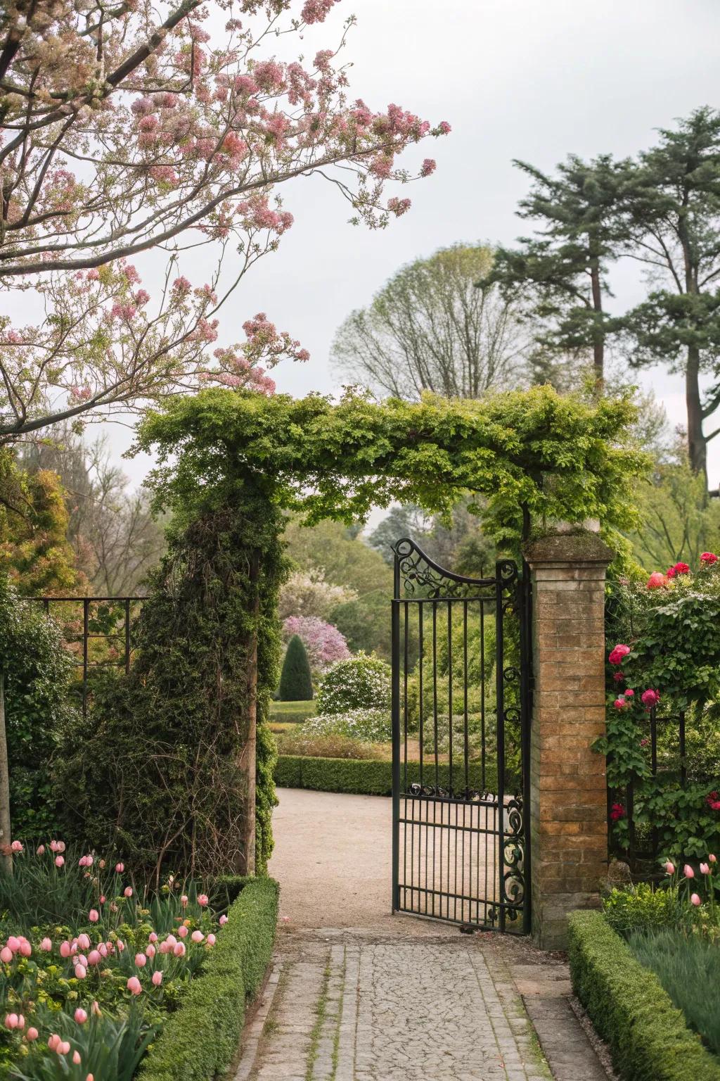 Living wall gates combine eco-friendly design with stunning visuals.