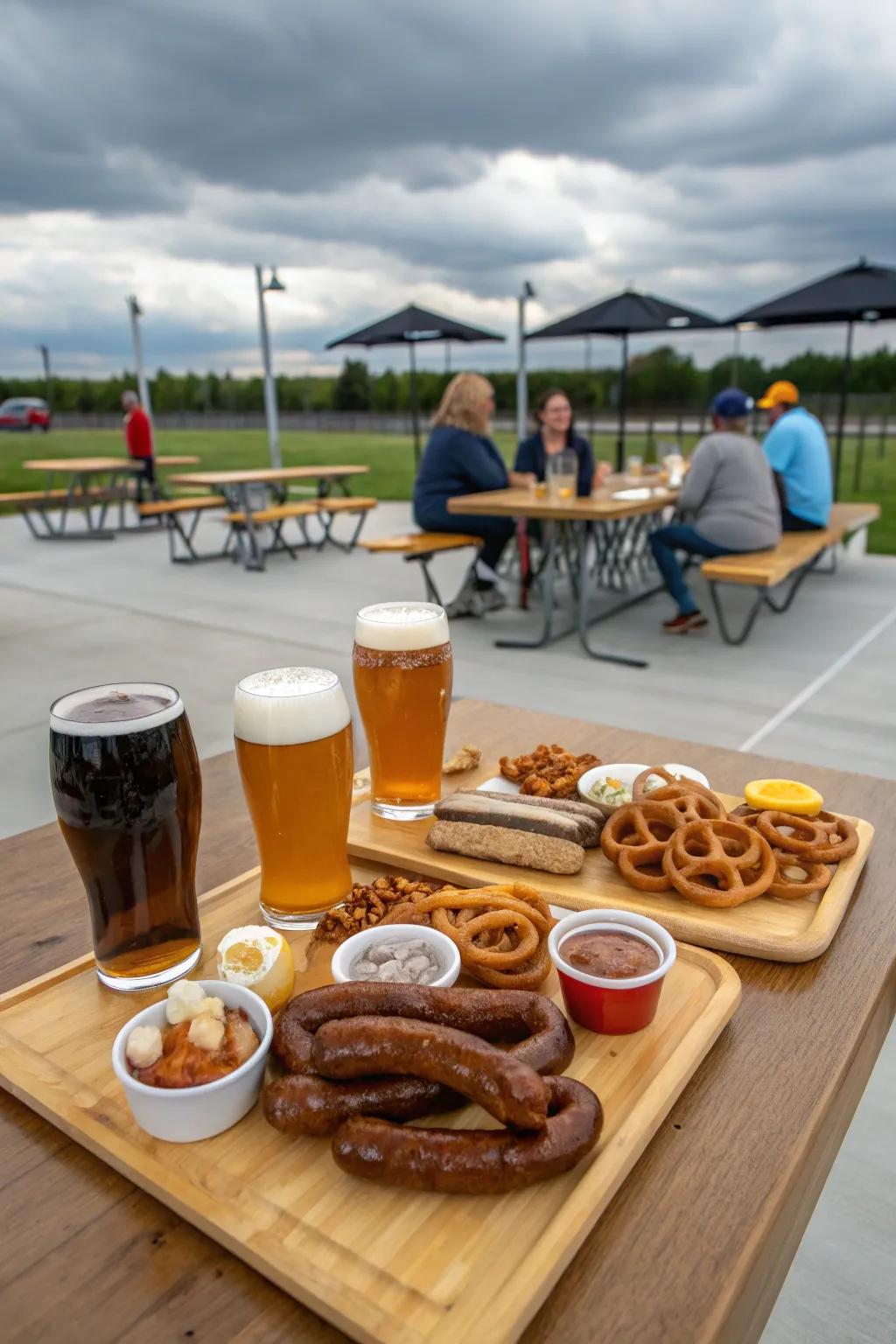 Enjoy a laid-back beer tasting with friends in your backyard.