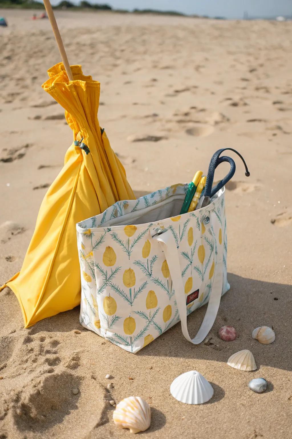 Compact umbrellas for hassle-free beach trips.