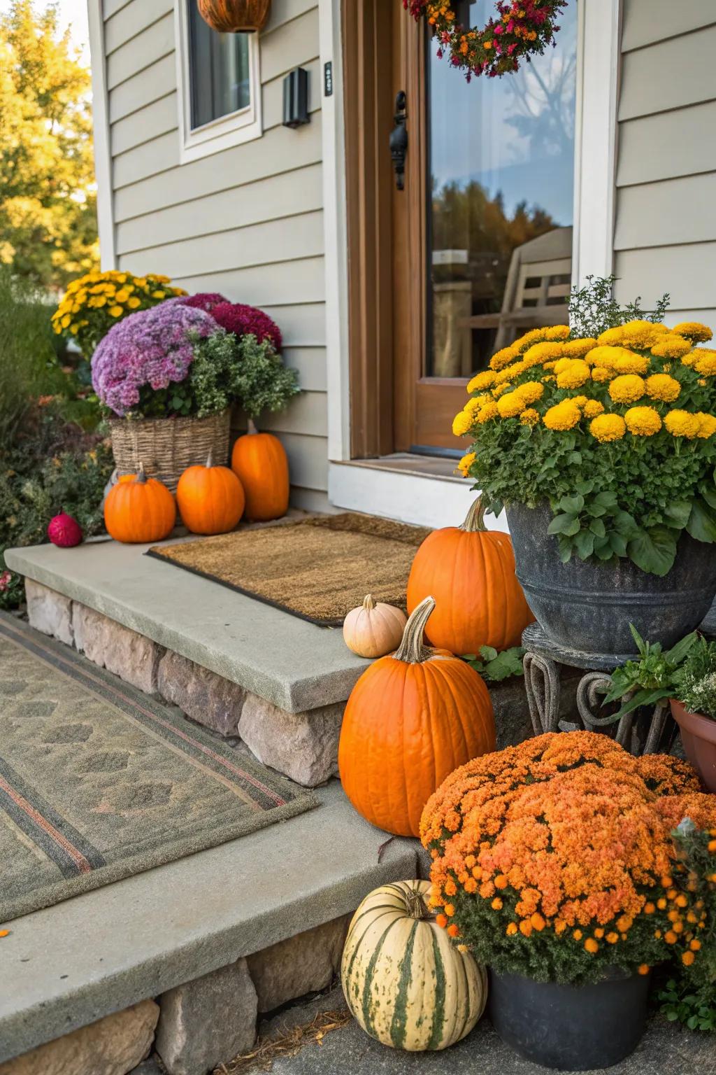 Seasonal decor keeps your stoop dynamic and fresh.