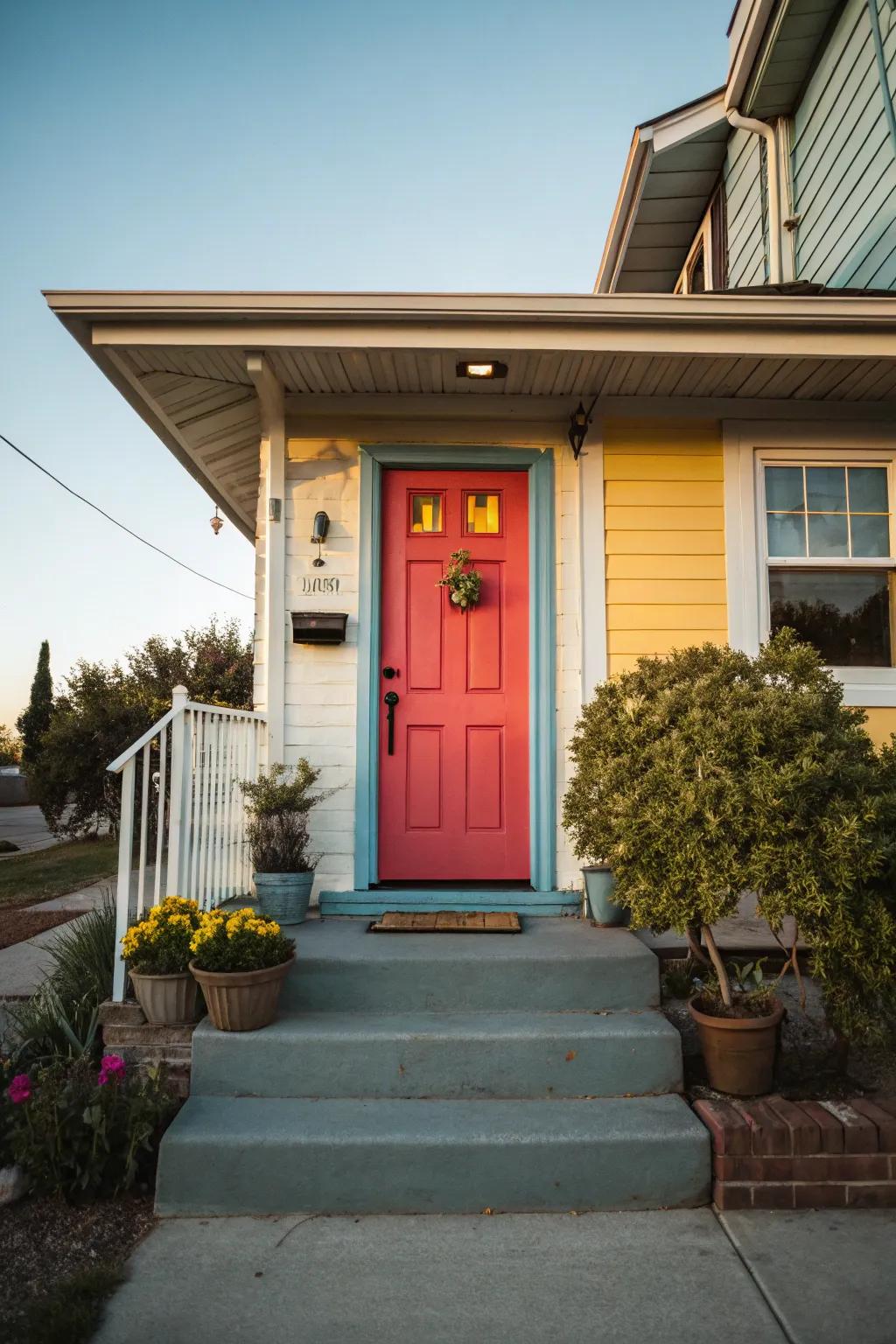 A bold painted door can transform your entrance.