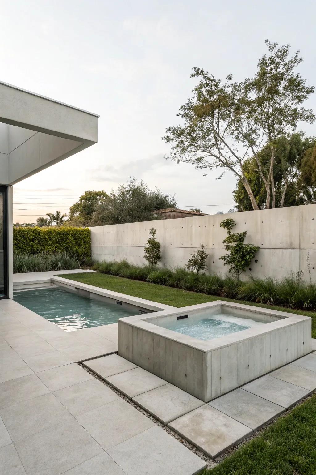 A minimalist design offers modern elegance and simplicity.