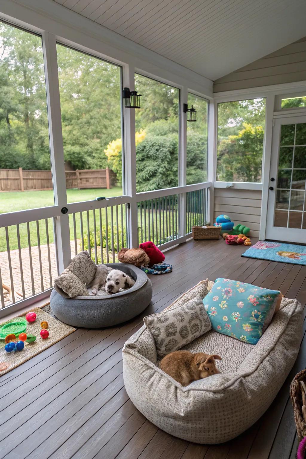 Give your pets a safe outdoor play area.