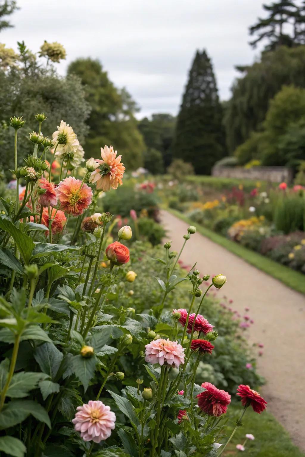 Seasonal planting keeps the garden vibrant all year.