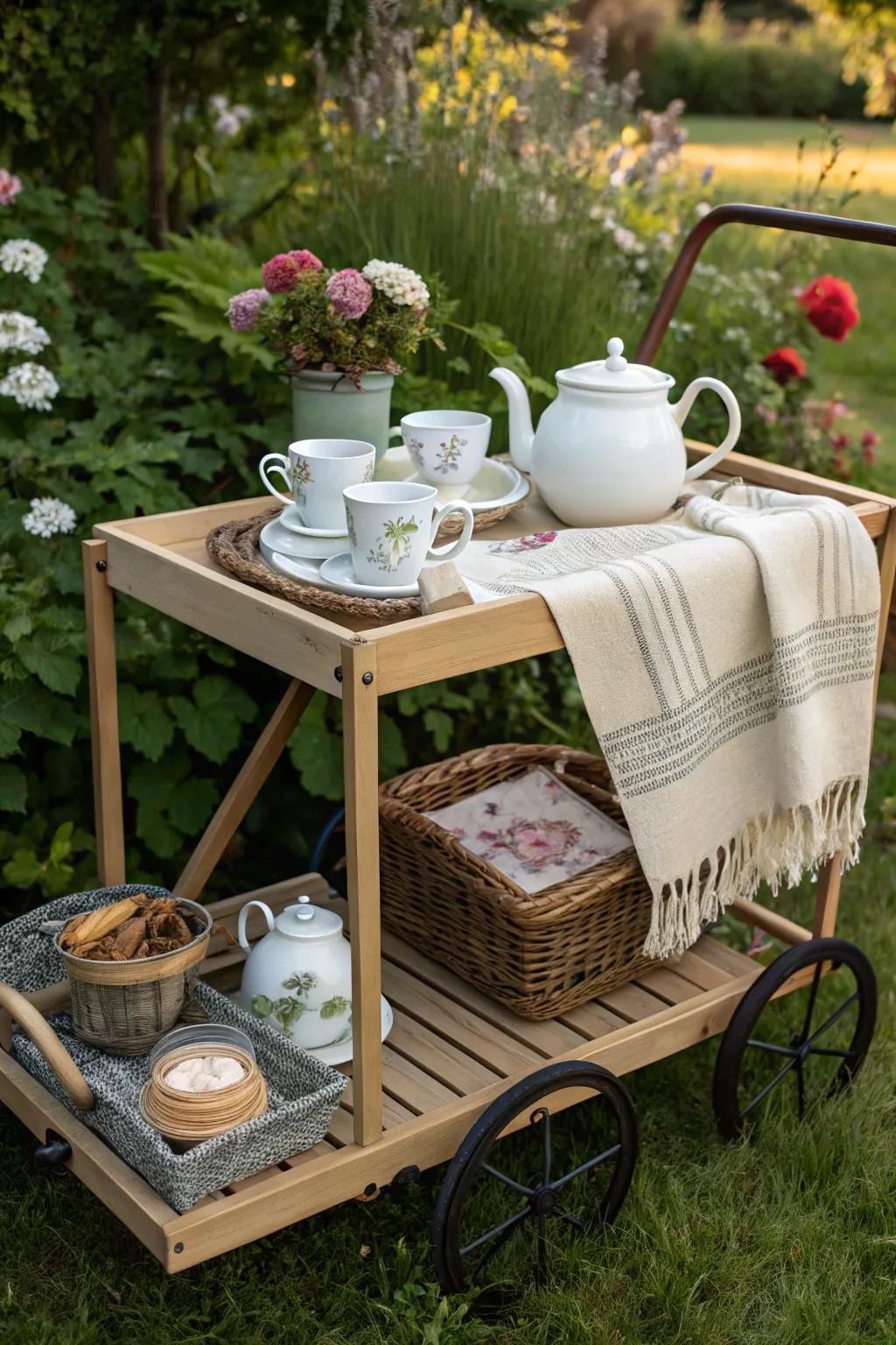 Designated spaces for intimate gatherings make tea times special.