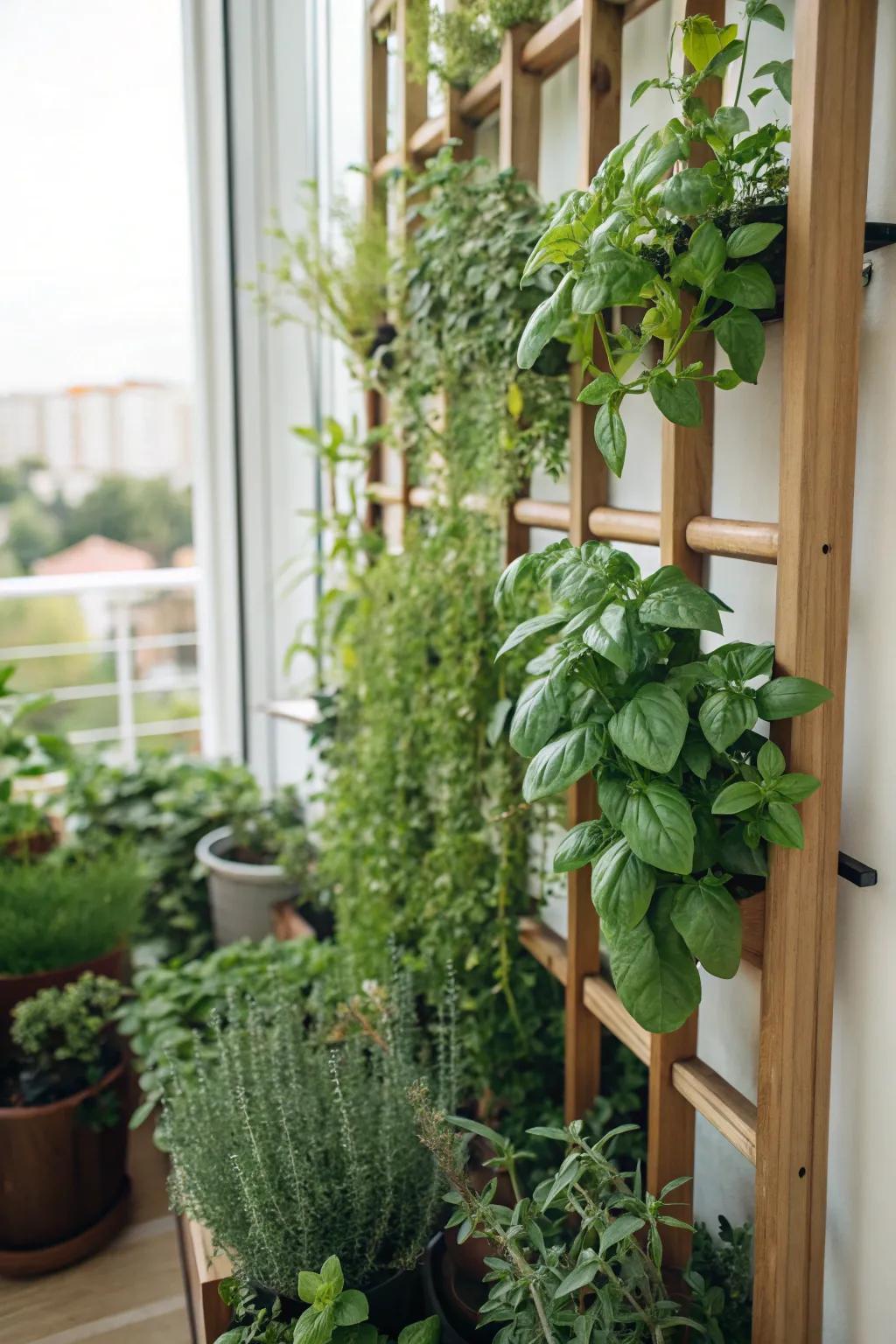 Vertical gardens make efficient use of limited space.