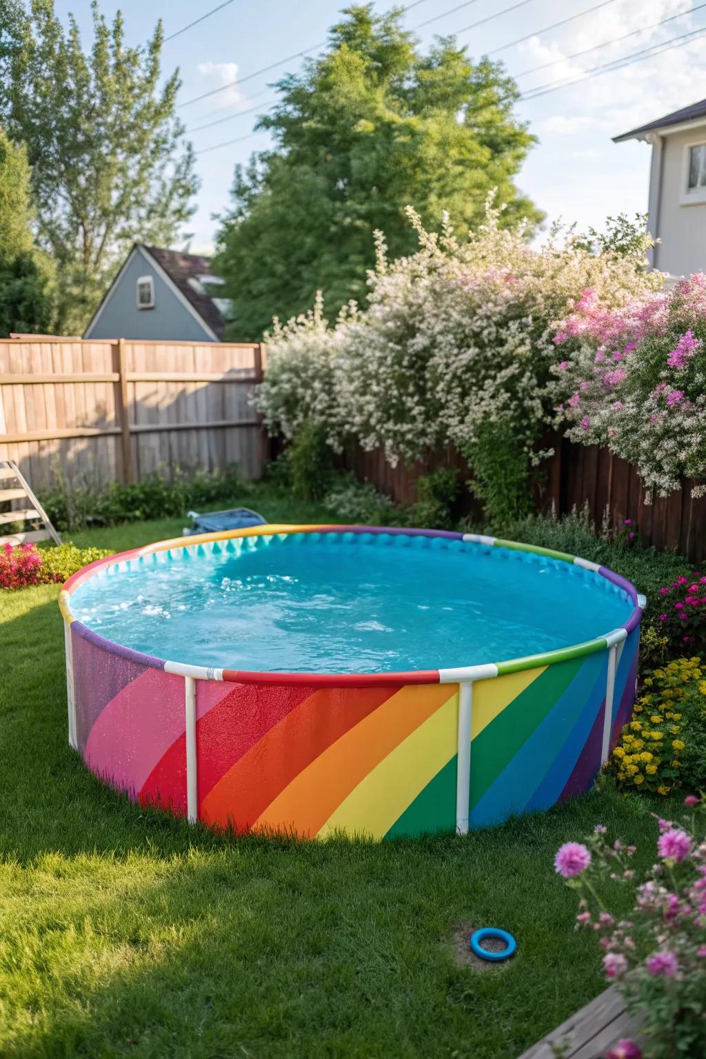 A rainbow spectrum makes your pool the life of the party.