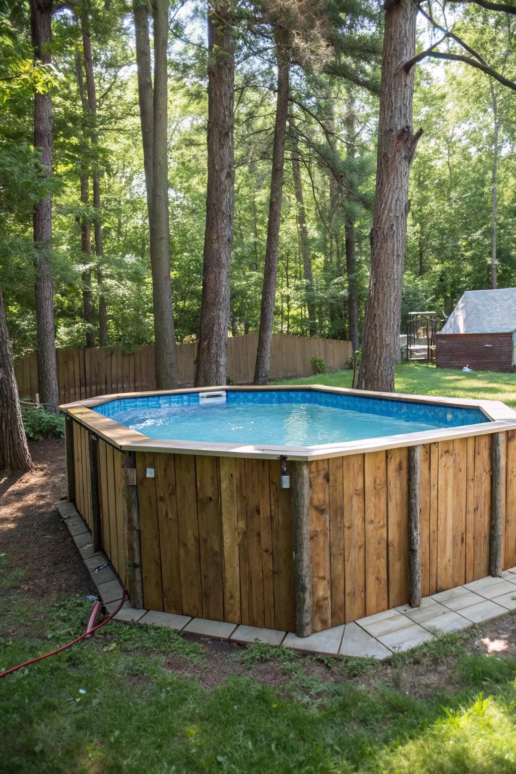 Painted wood panels offer a natural, rustic charm.