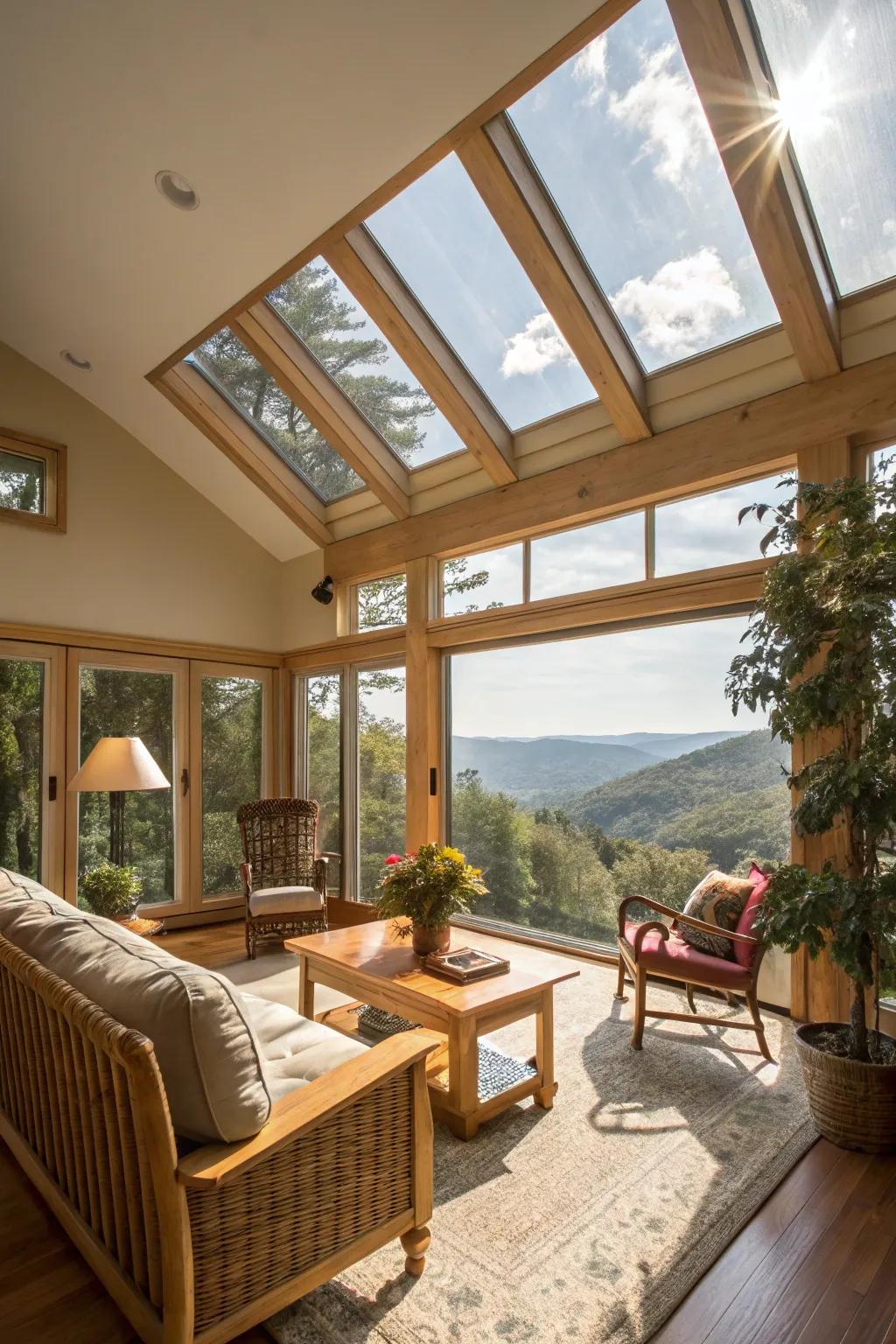 Natural lighting enhances the warmth and openness of hillside homes.