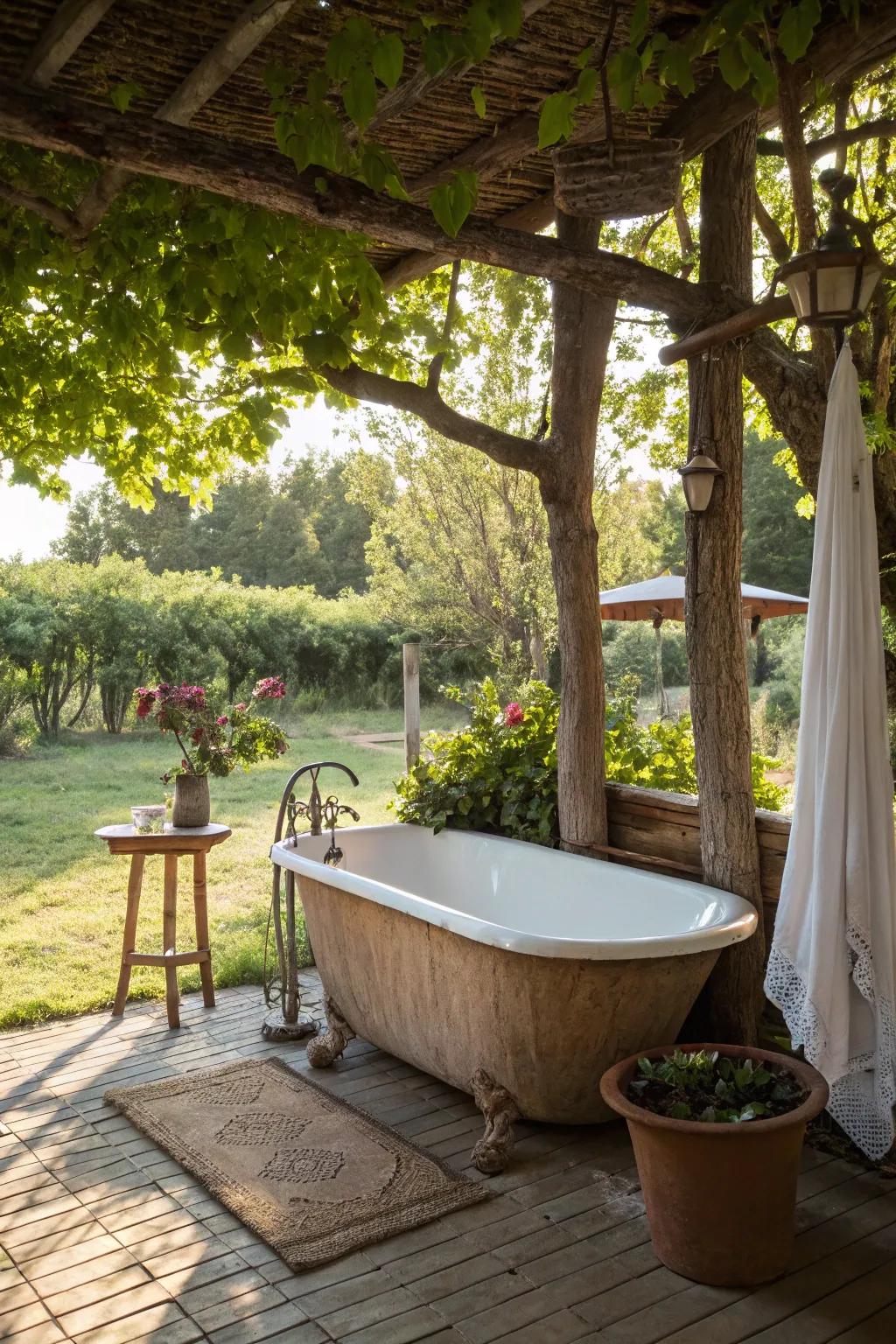 Vintage tubs add charm and character.