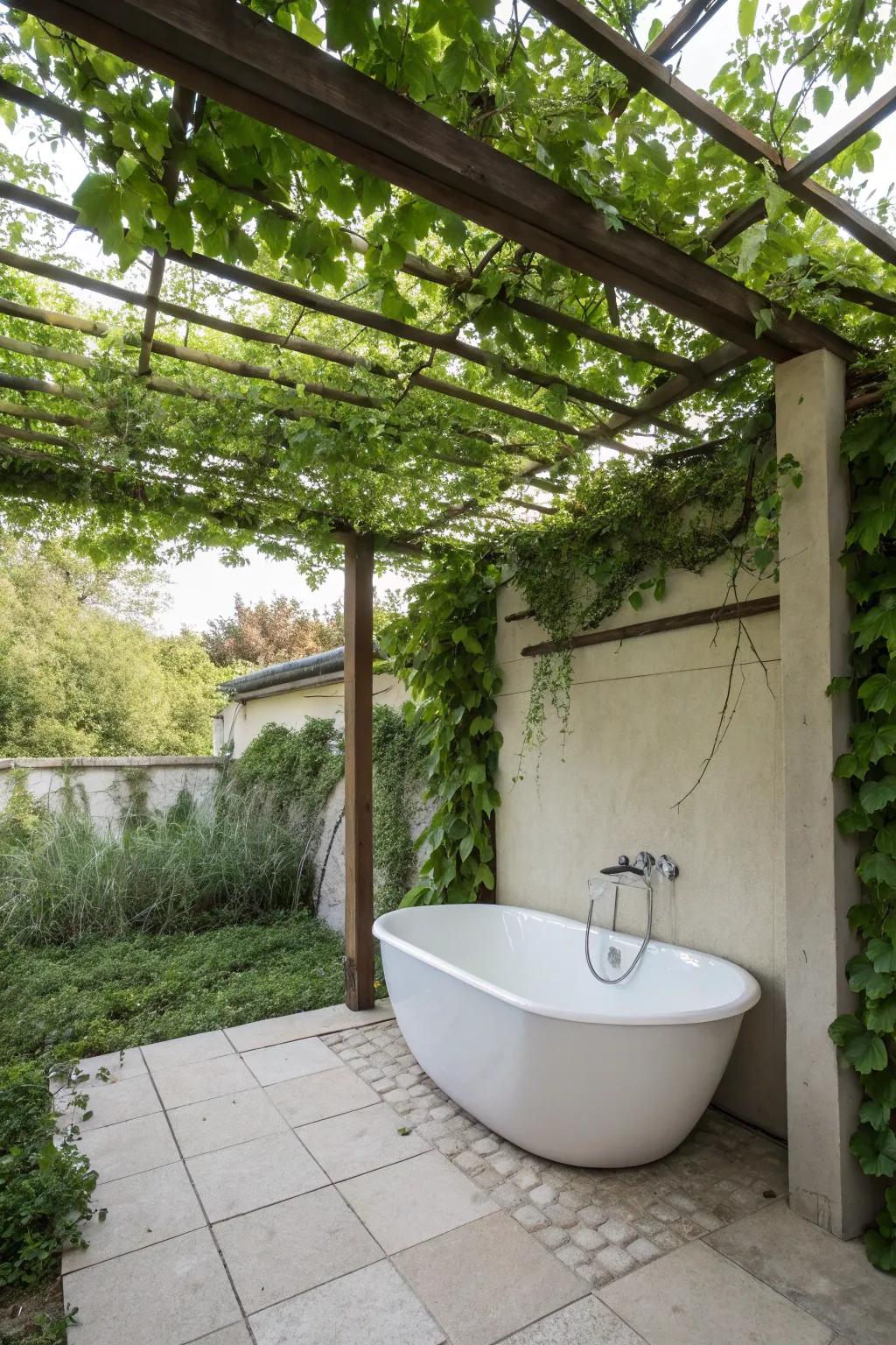 Pergolas offer shade and a touch of elegance.