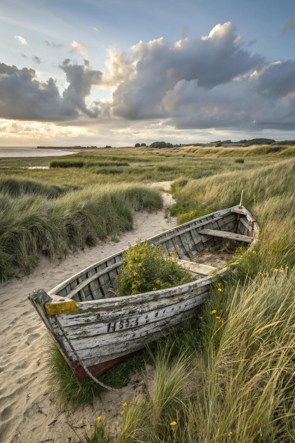 A garden retreat with a seaside vibe