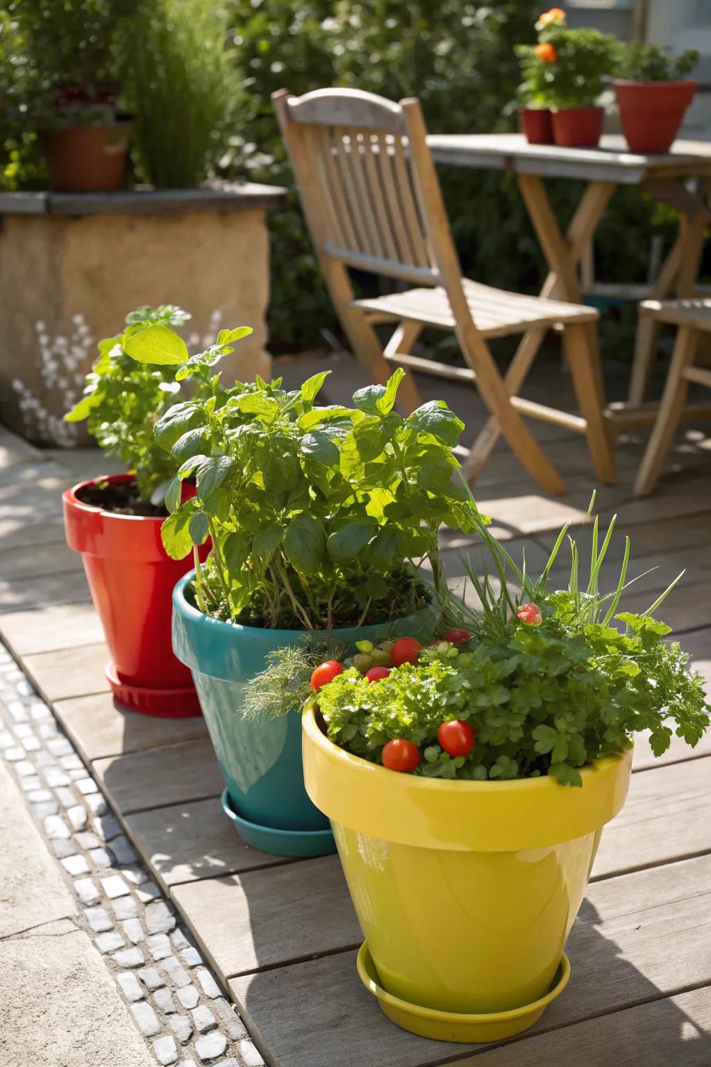 Containers add flexibility and flair to garden spaces.