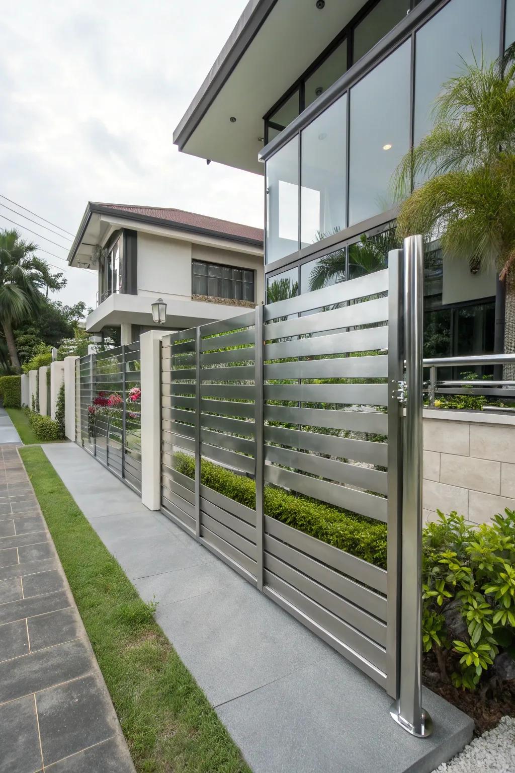 Metal panels offer a sleek and modern aesthetic with minimal maintenance.