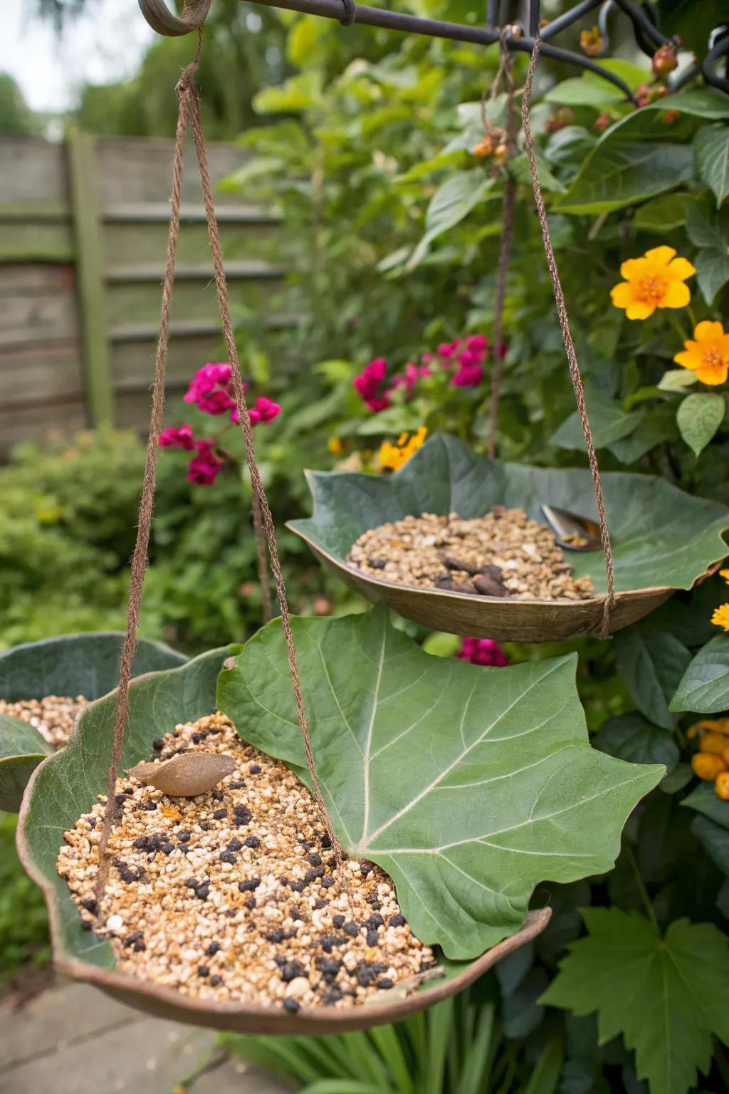 Organic charm with natural leaf feeders.